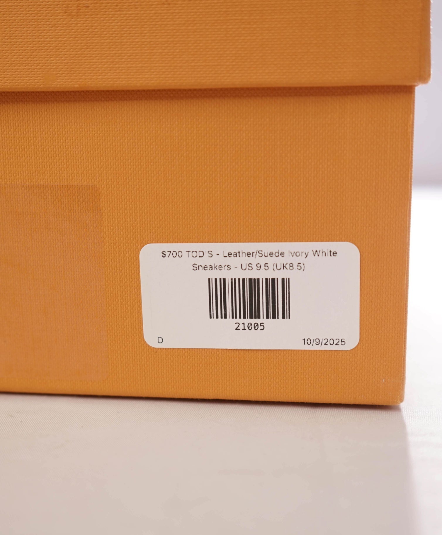 $700 TOD'S - Leather/Suede Ivory White Sneakers - US 9.5 (UK8.5)