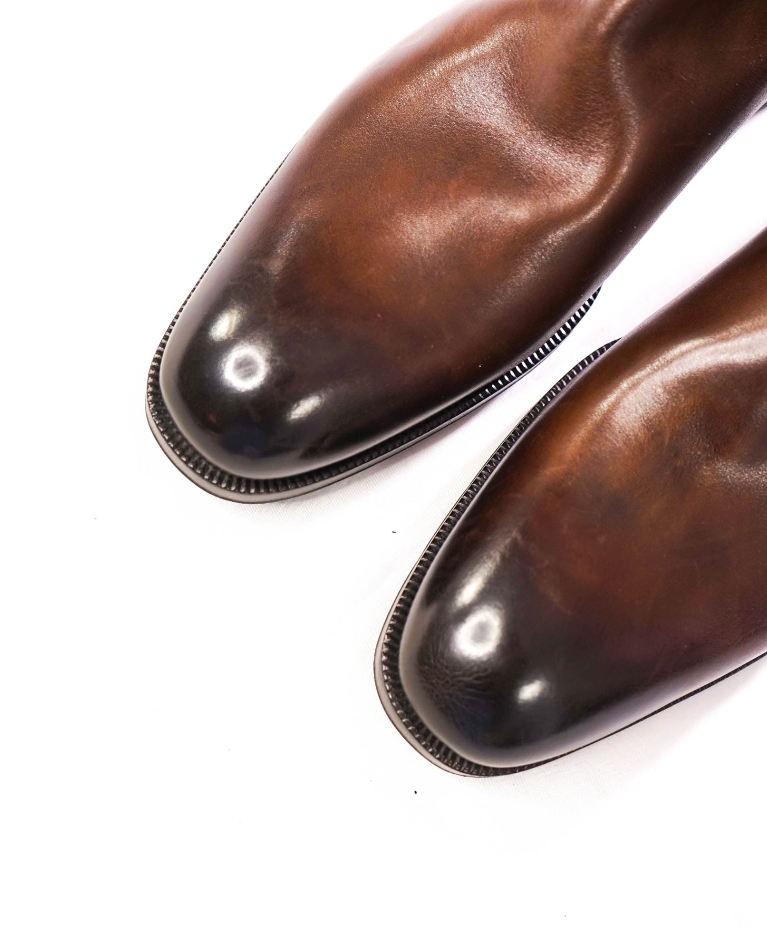 $2,160 TOM FORD - Leather Brown Chelsea Boots - US 11 (10.5TF)