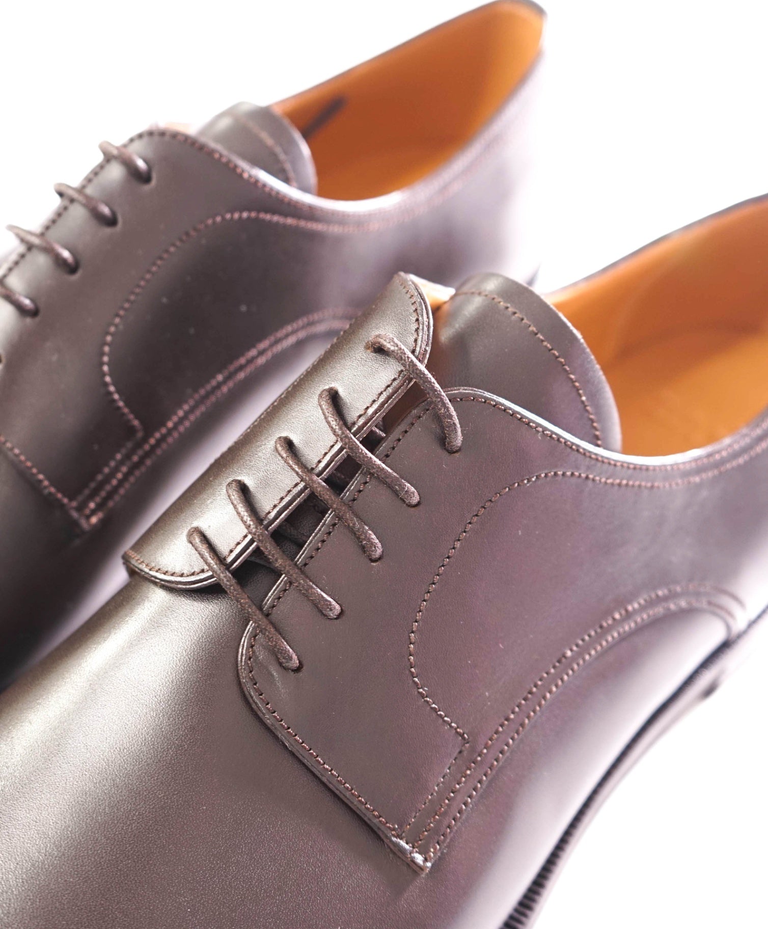 $590 BALLY - Leather Chocolate Brown Derby - US 11.5 3E