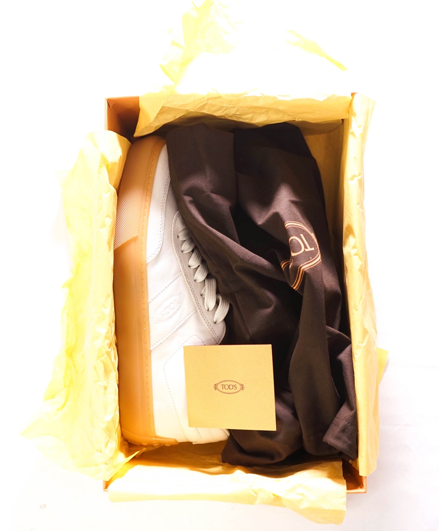 $700 TOD'S - Leather/Suede Ivory White Sneakers - US 9.5 (UK8.5)