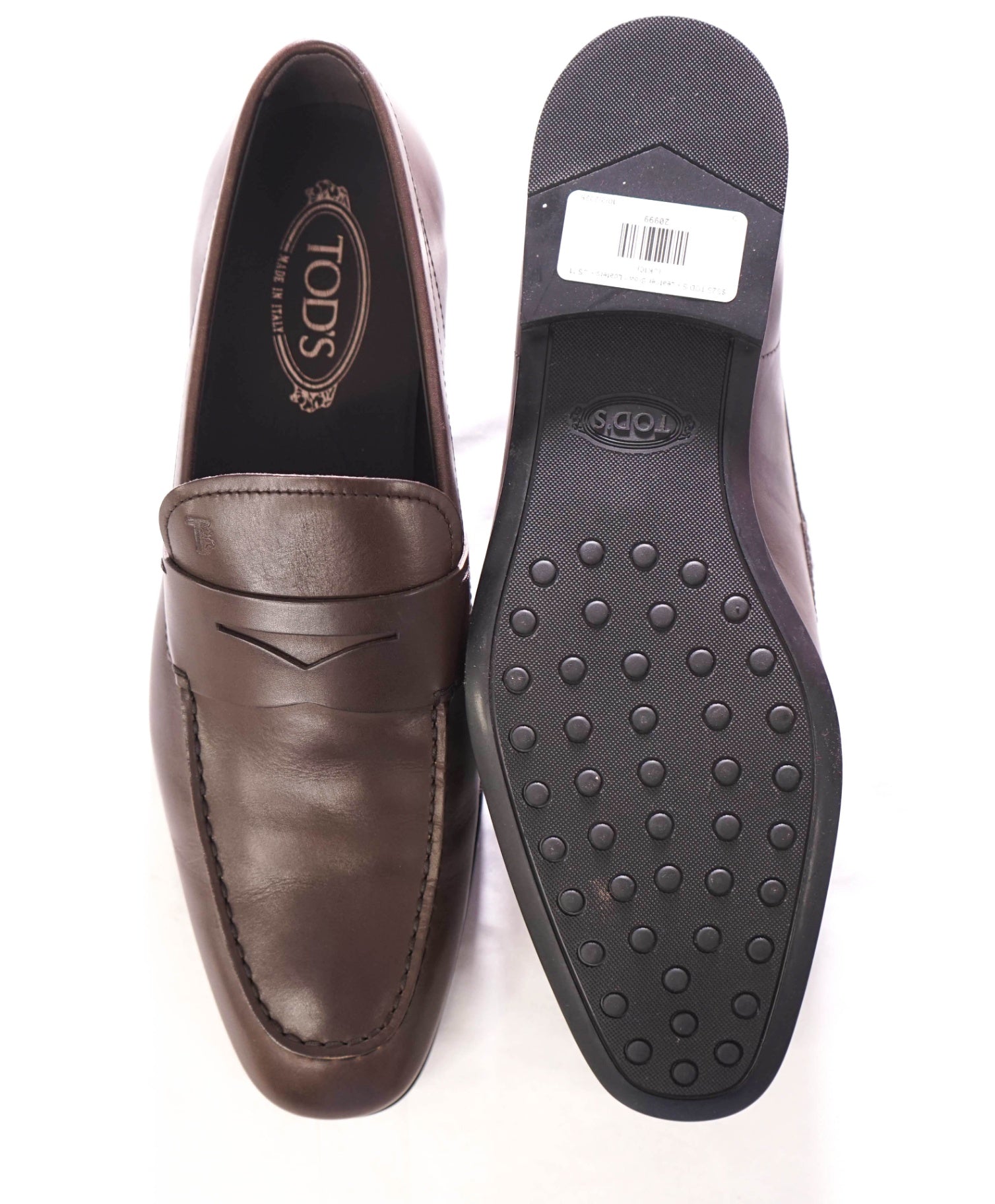 $525 TOD'S - Leather Brown Penny Loafers - US 11 (UK10)