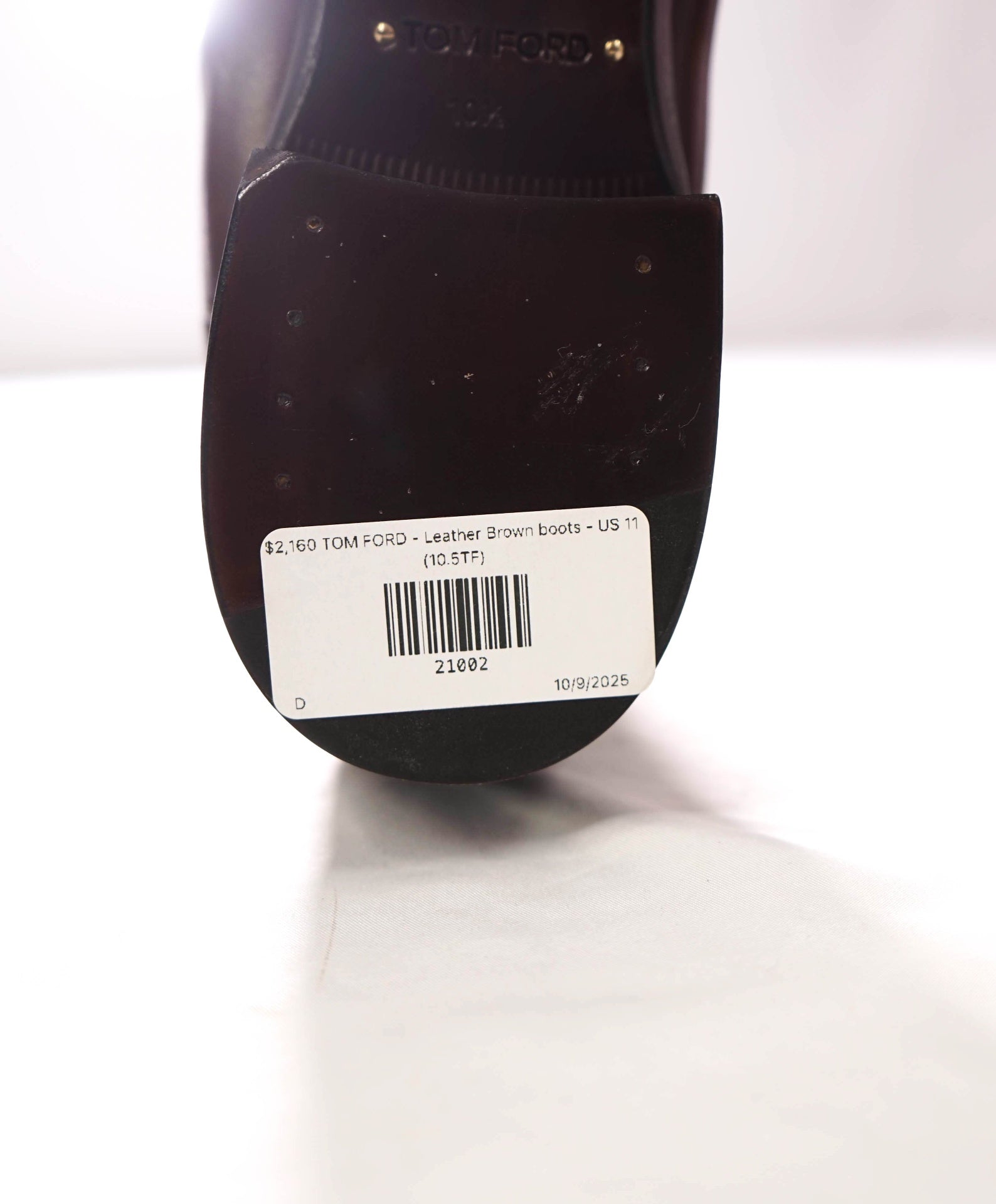 $2,160 TOM FORD - Leather Brown Chelsea Boots - US 11 (10.5TF)