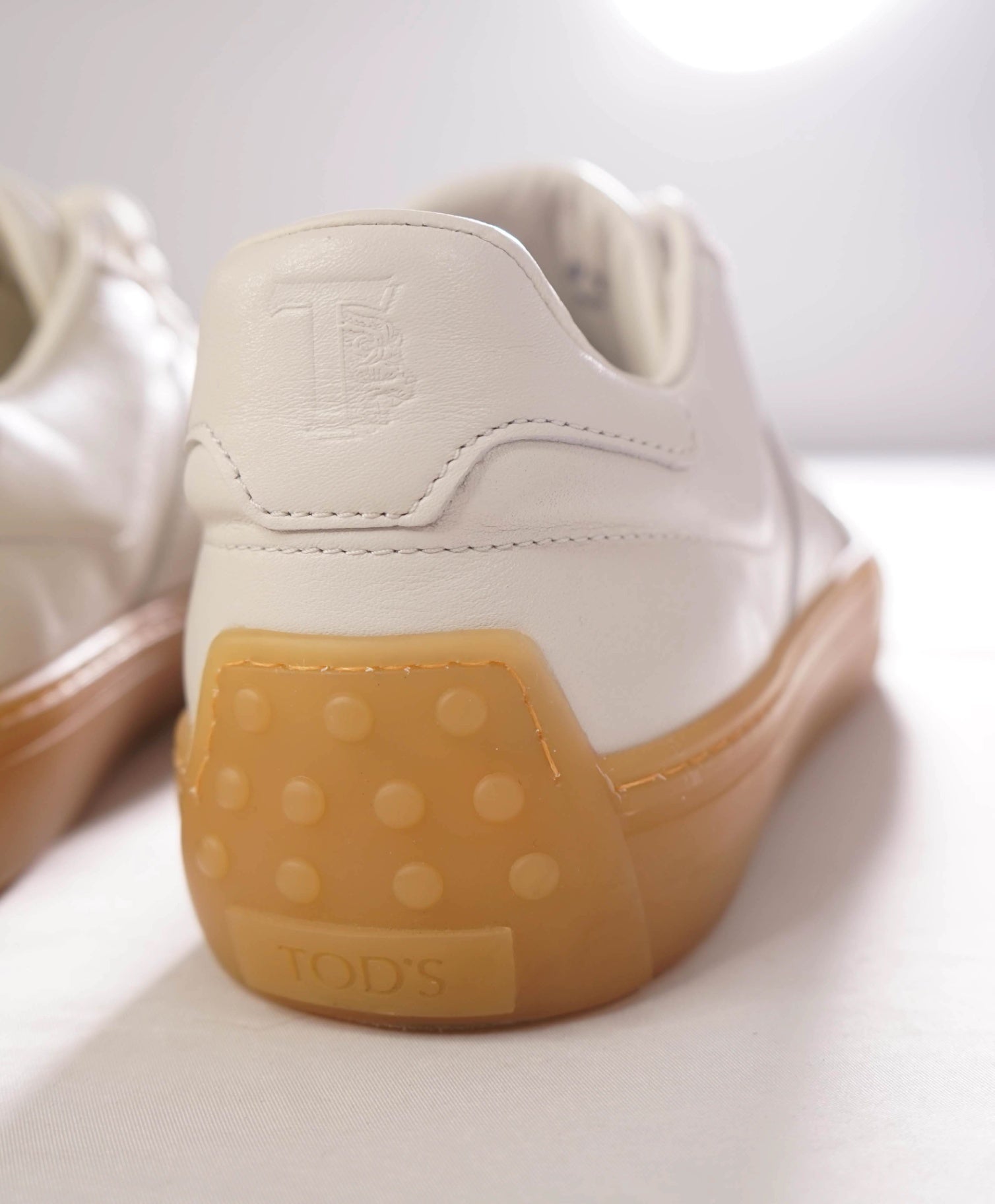 $700 TOD'S - Leather/Suede Ivory White Sneakers - US 9.5 (UK8.5)