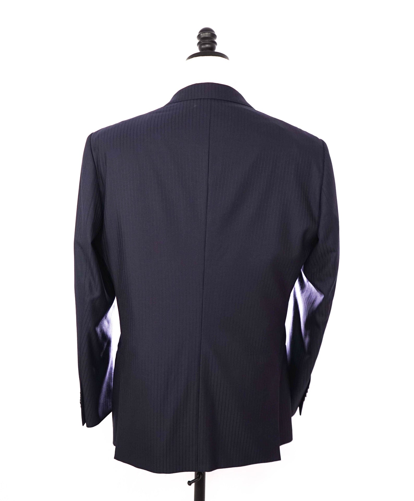 $3,995 GIORGIO ARMANI - "Super 160's" Wool Navy Blue Stripe - 42R