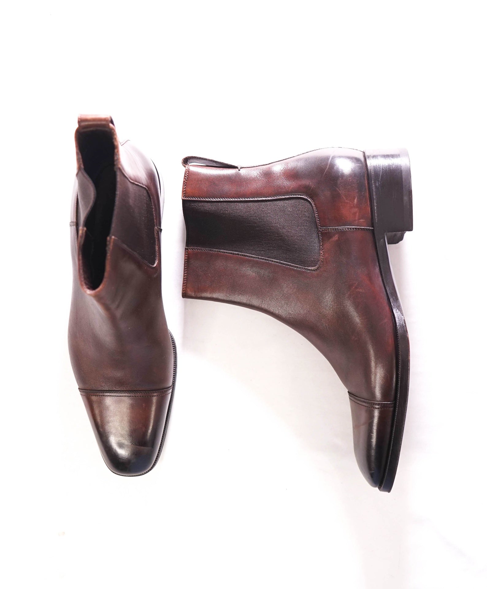 $2,100 TOM FORD - EDGAR Leather Brown Chelsea Boots - US 10 (9.5TF)