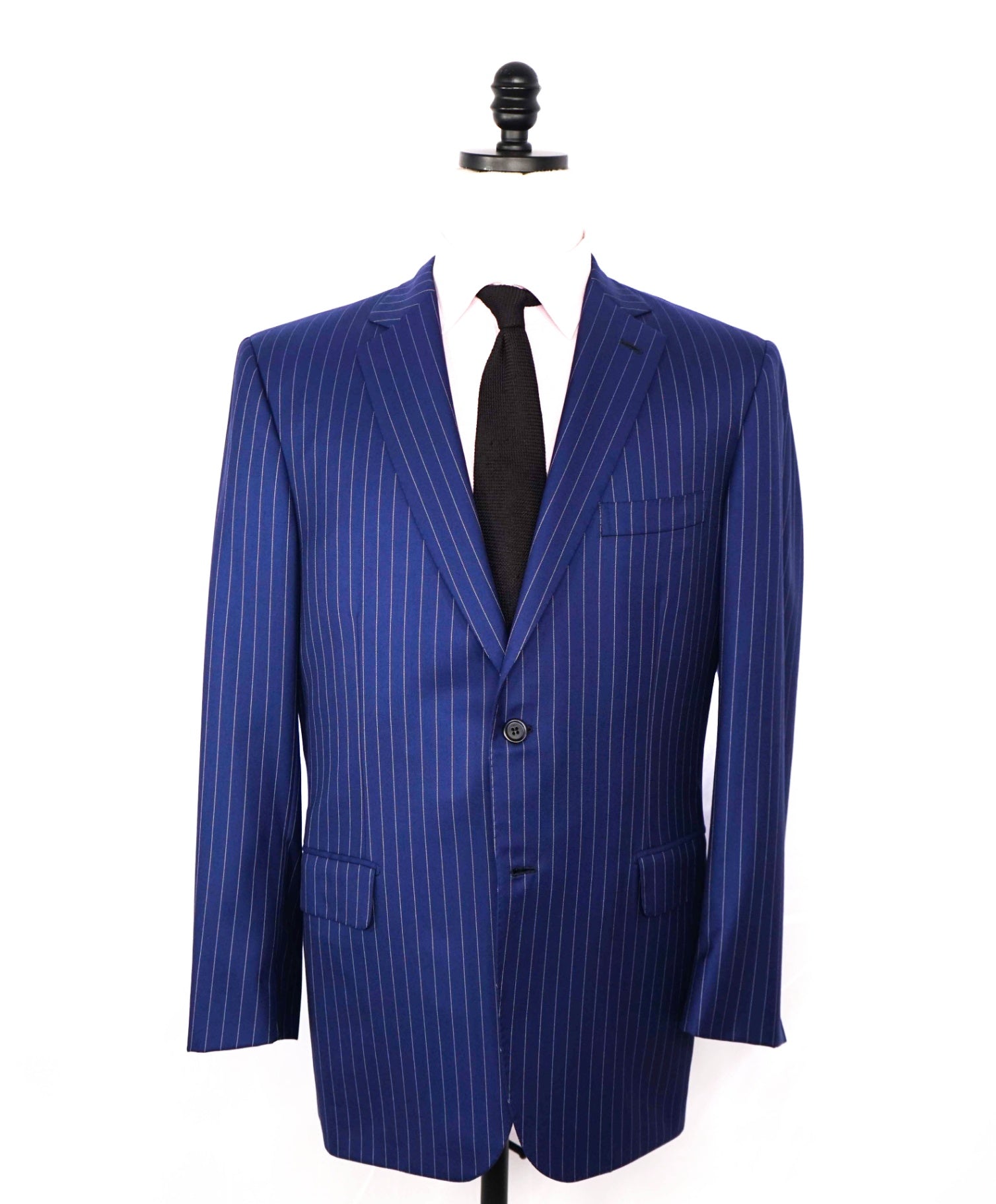 $6,000 BRIONI - Navy Blue "Super pPinstripe "Super 160's" Wool - 42R