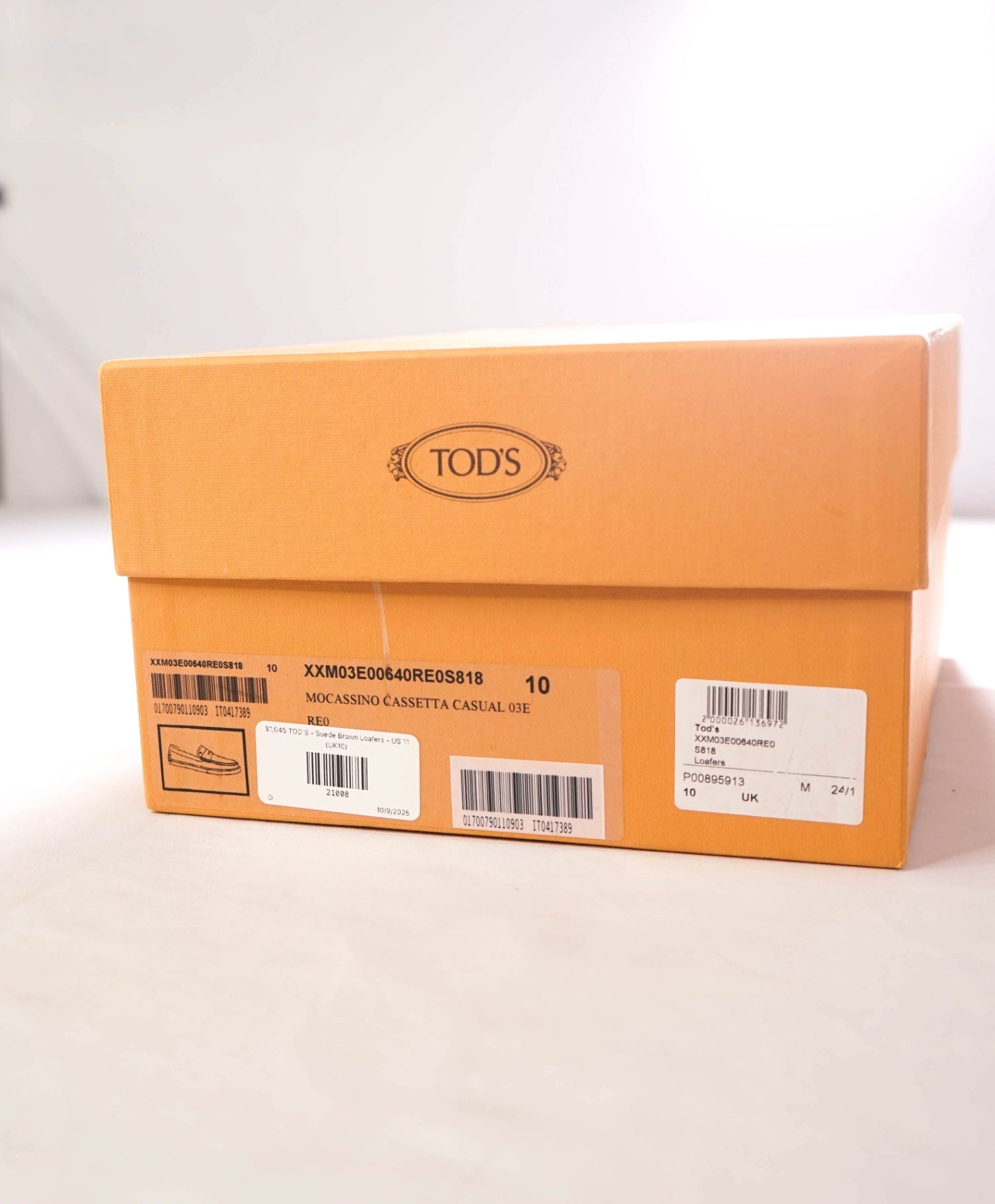 $1,045 TOD'S - Suede Brown Penny Loafer Sneakers - US 11 (UK10)