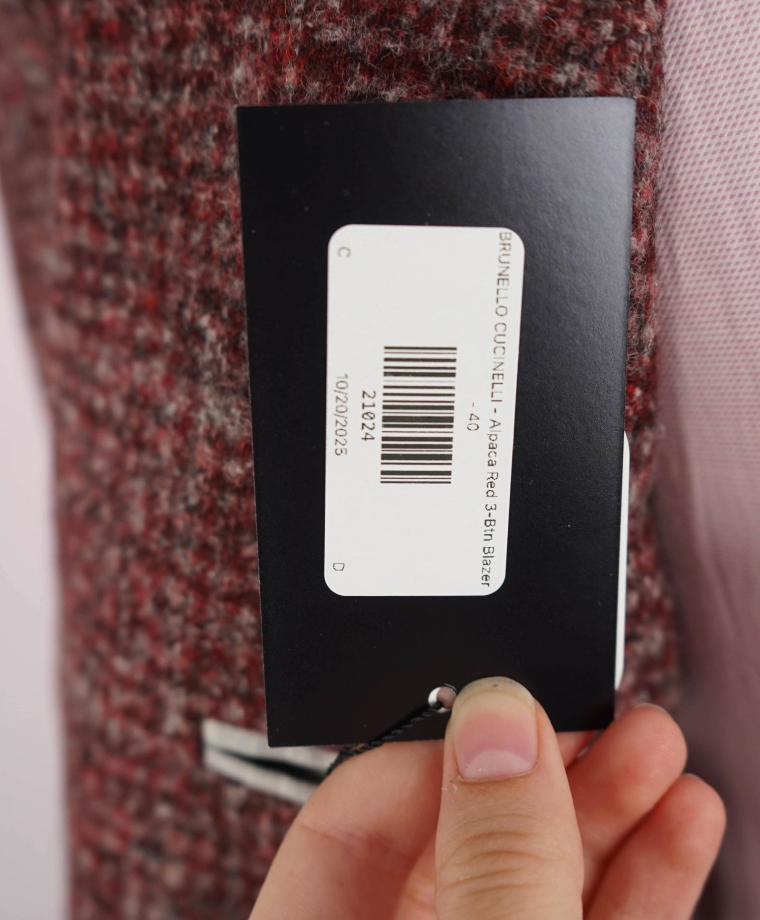 $4,000 BRUNELLO CUCINELLI - Alpaca Red 2/3-Btn Roll Blazer - 40