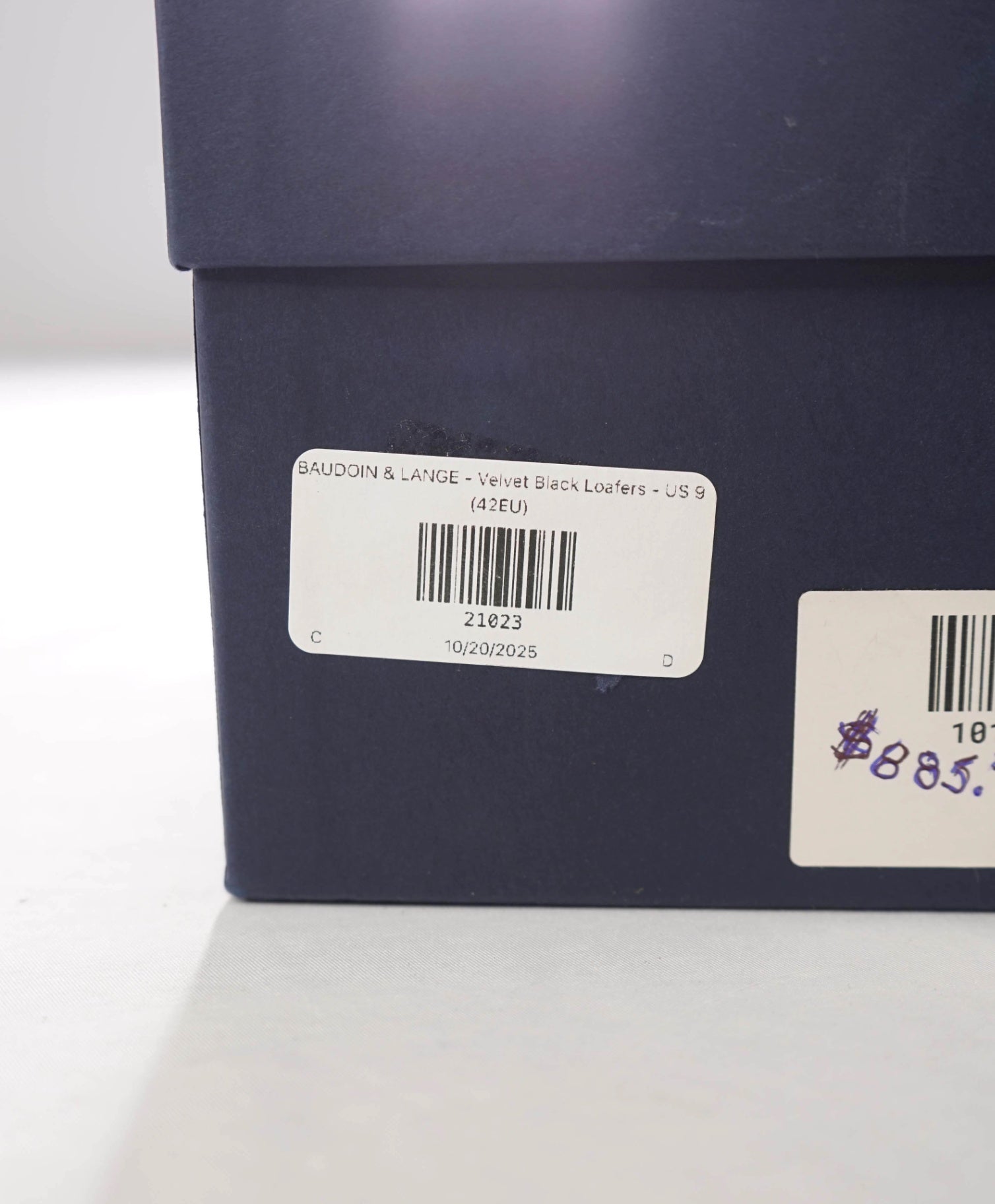 $790 BAUDOIN & LANGE - Velvet Black Loafers - US 9 (42EU)