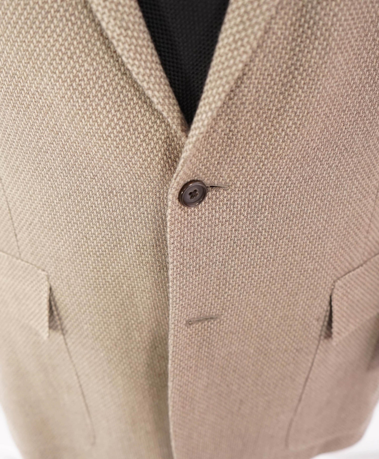 RALPH LAUREN PURPLE LABEL - Linen/Silk/Cashmere Tan Blazer - 42L