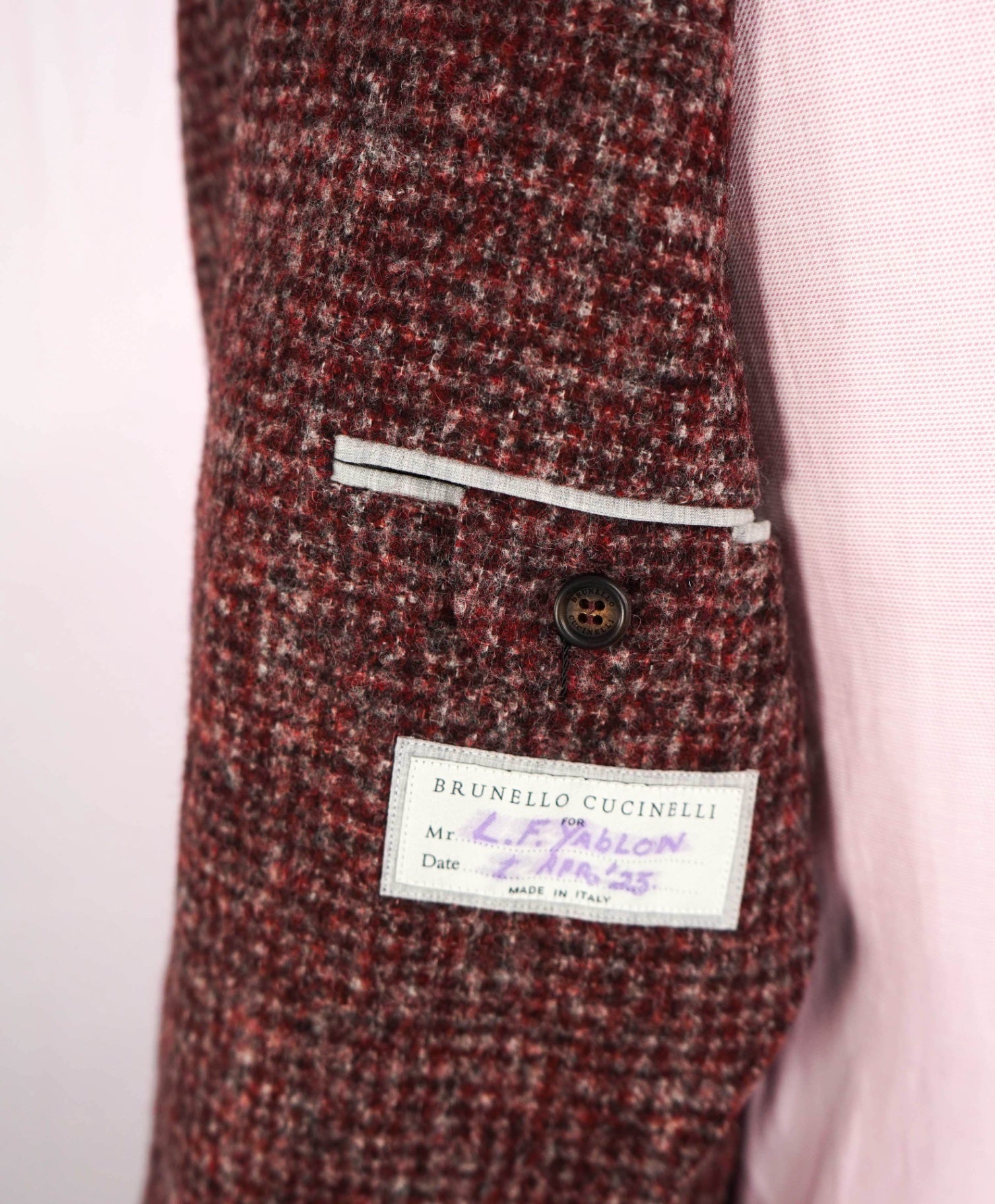 $4,000 BRUNELLO CUCINELLI - Alpaca Red 2/3-Btn Roll Blazer - 40
