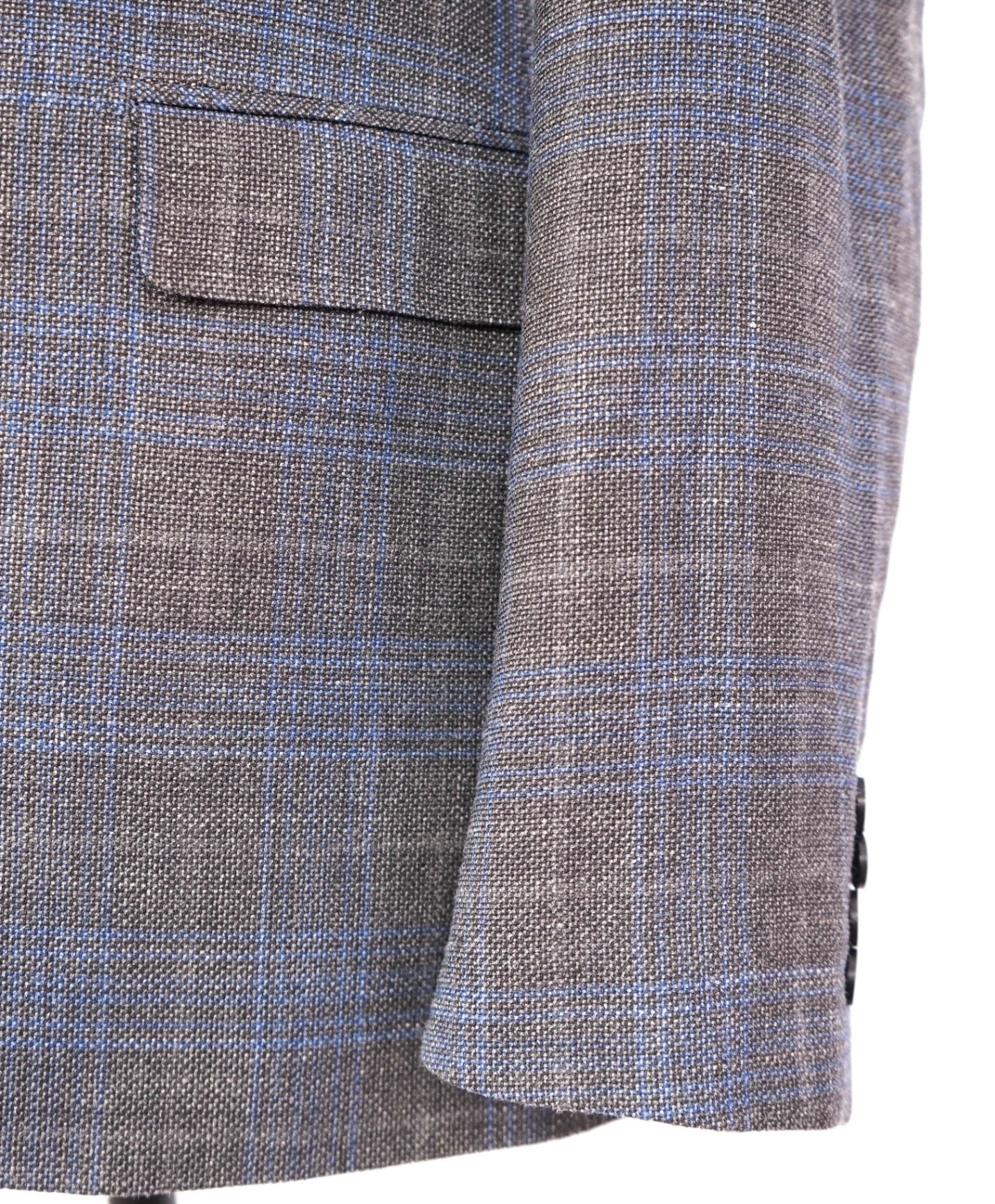 $995 ZEGNA For BARNEYS NY - Wool/Silk/Linen Gray Blue Blazer - 42L