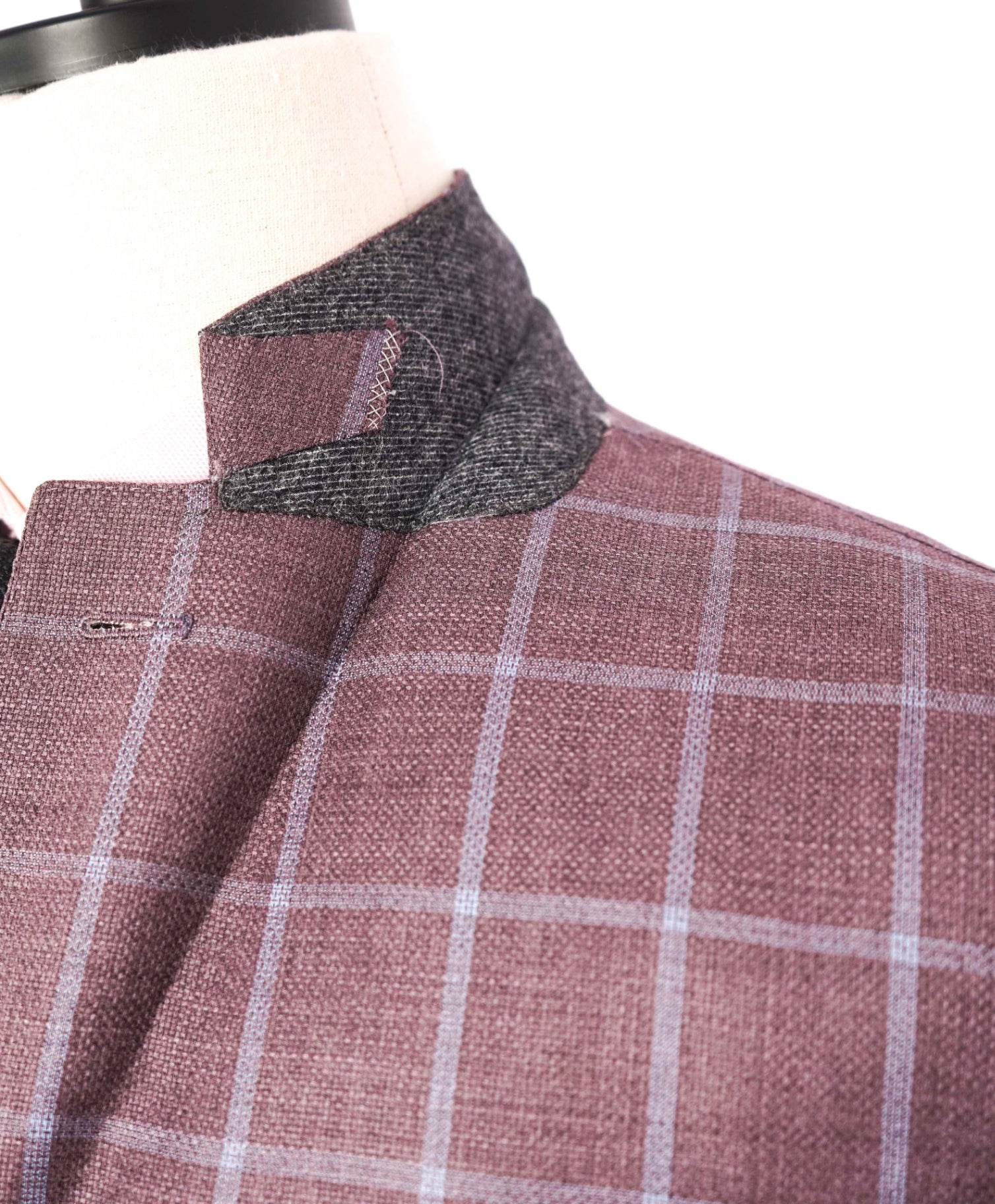 $2,695 ZEGNA -"SU MISURA" 1of1 Wool Purple/Blue Plaid - 42L