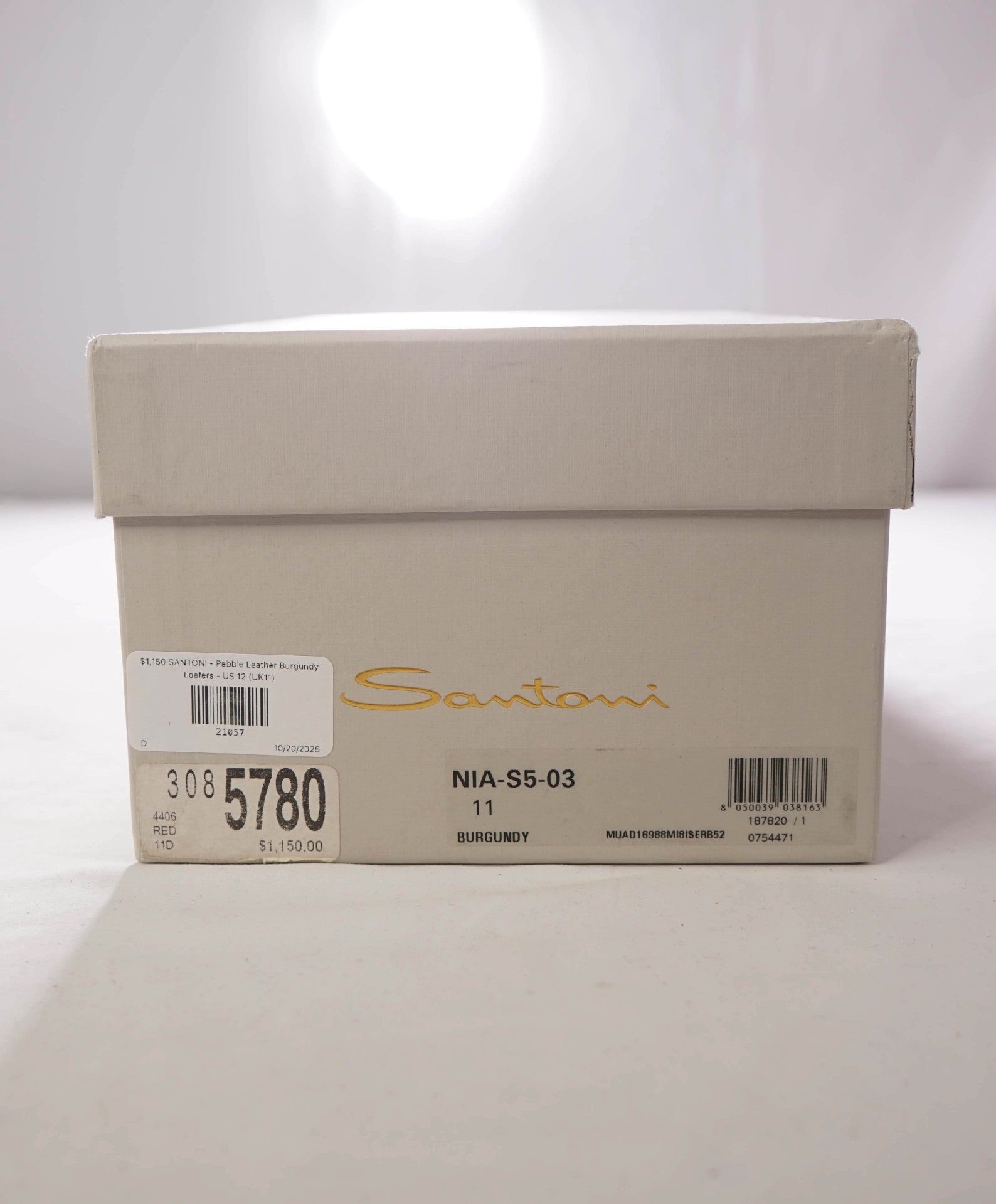 $1,350 SANTONI - GOODYEAR Norwegian Welt Loafers - US 12 (UK11)