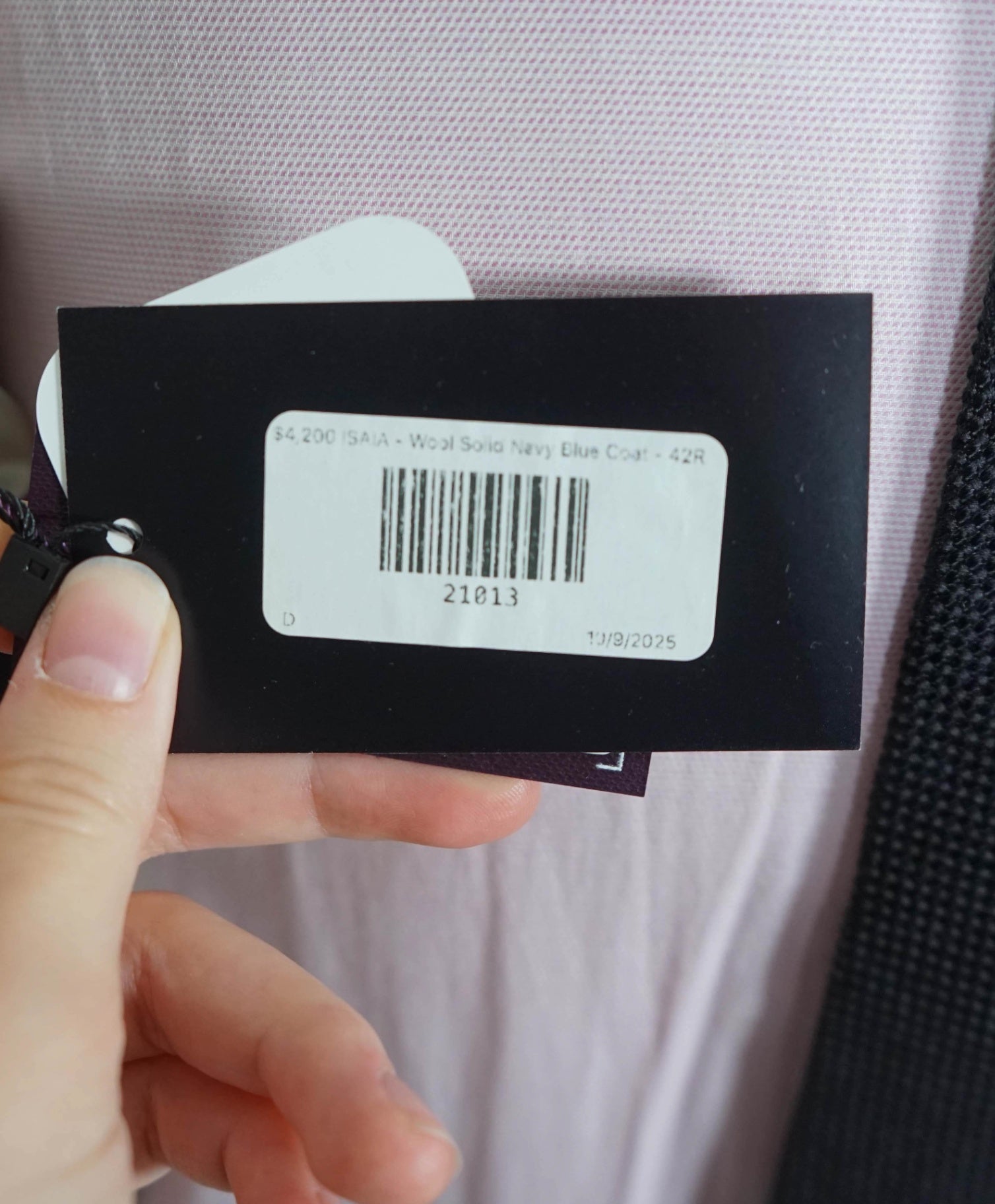 $6,995 ISAIA - Wool Solid Navy Blue Overcoat Coat - 42R