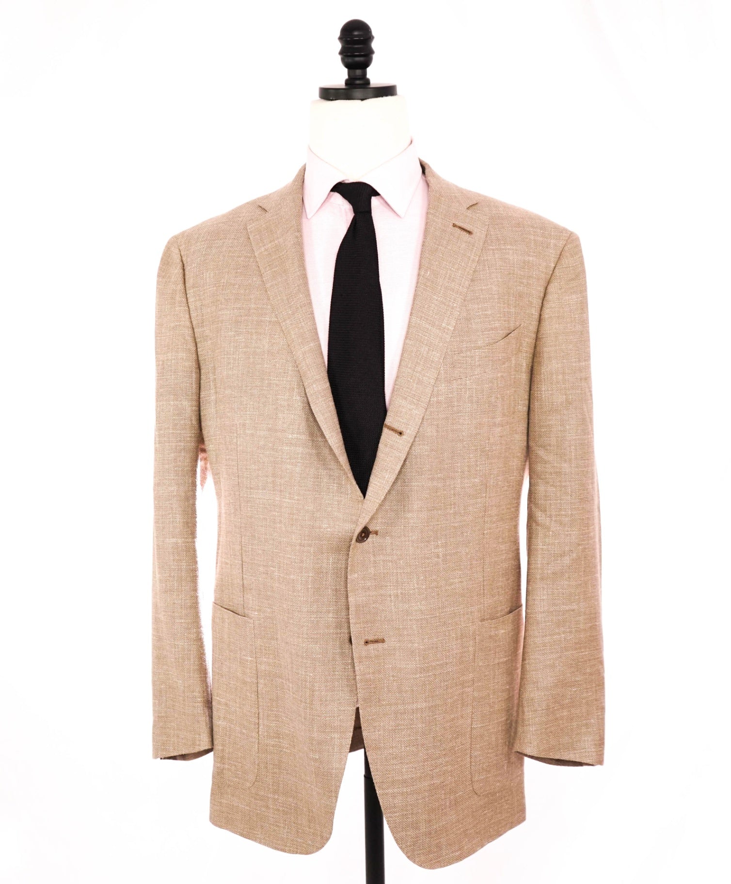 $2,695 ZEGNA - Wool/Silk/Linen "CROSSOVER" Tan 2/3-Roll Blazer - 50R