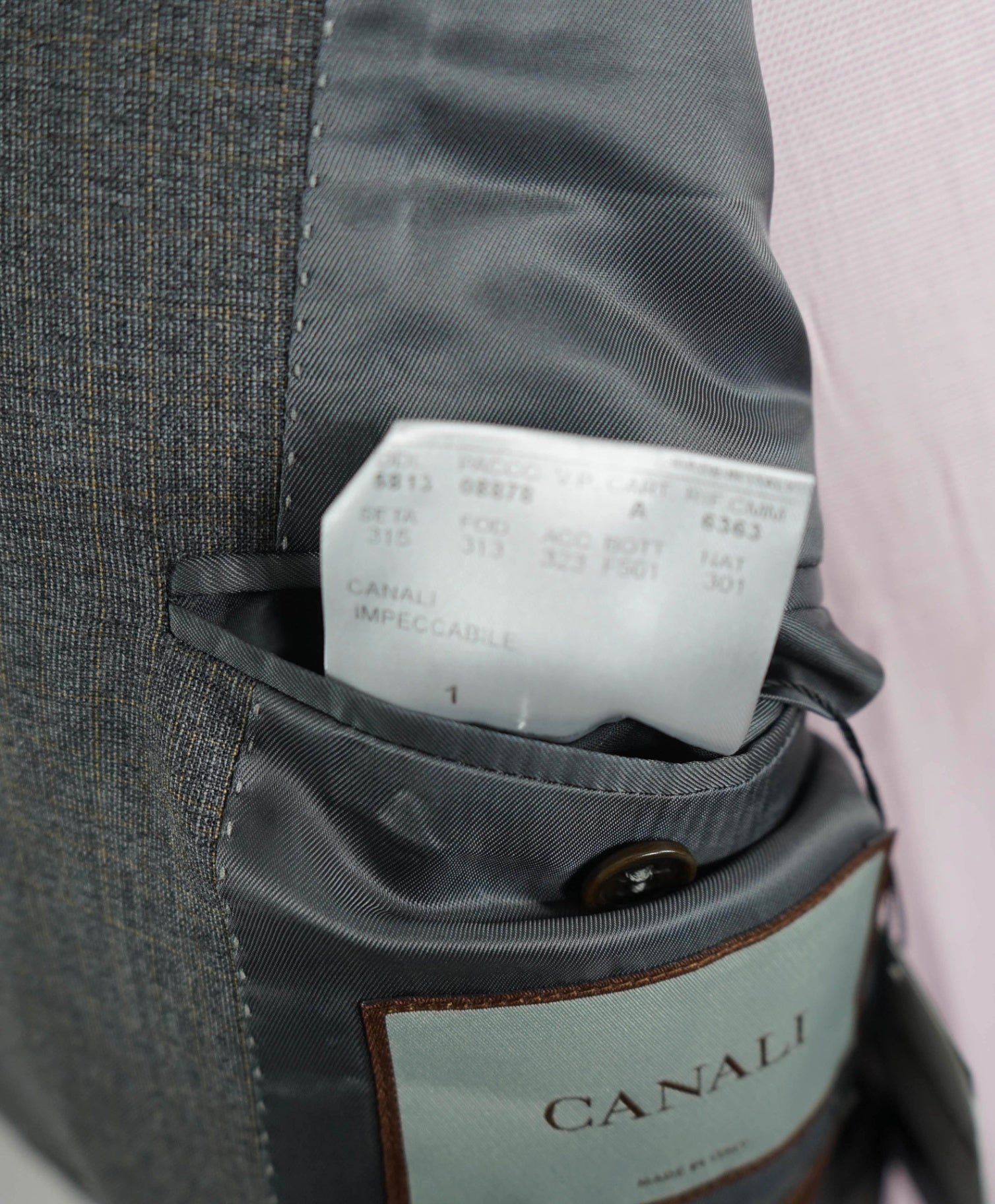 $2,195 CANALI - Wool "impeccabile" Gray Double Breasted Blazer - 38R