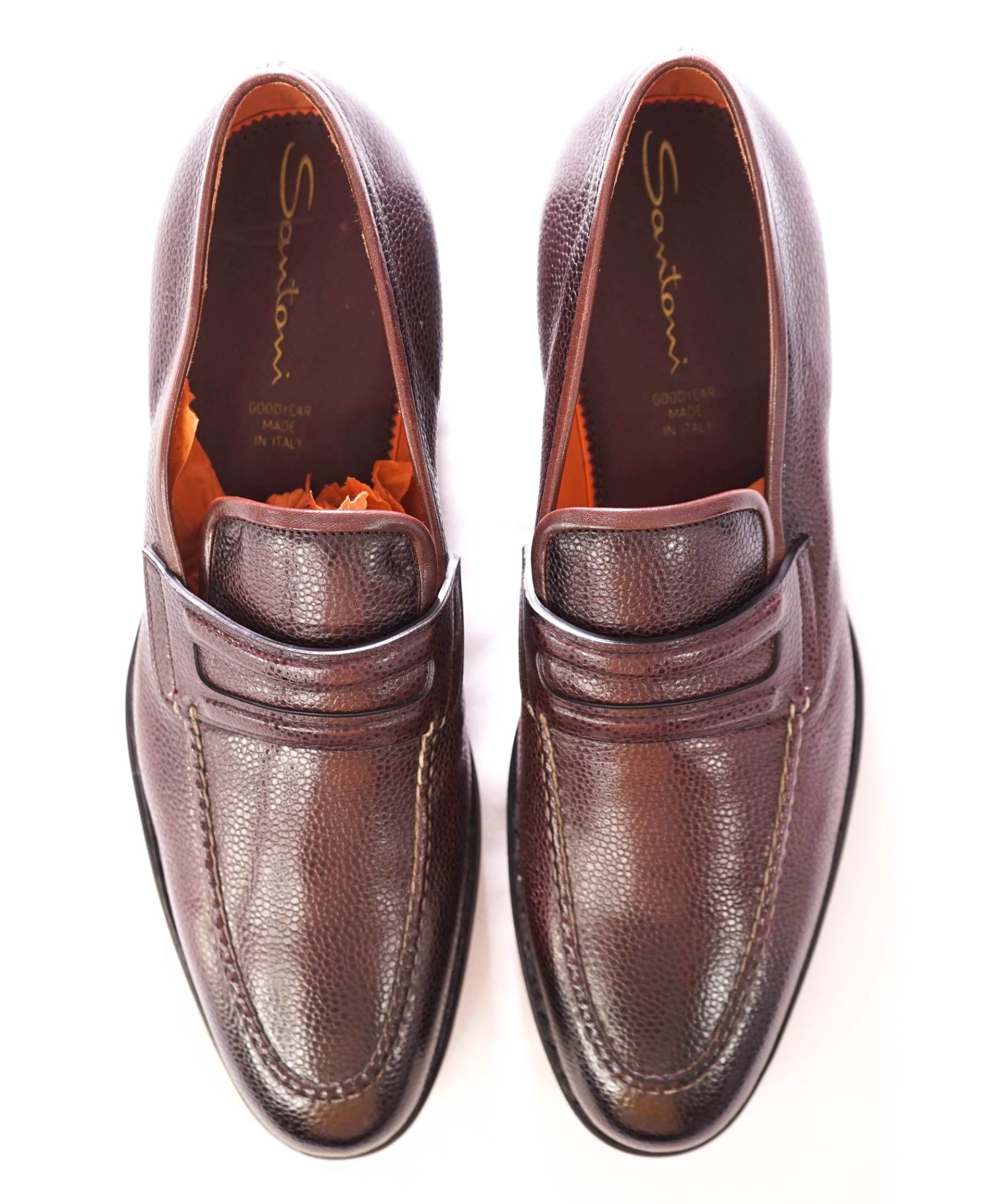 $1,350 SANTONI - GOODYEAR Norwegian Welt Loafers - US 12 (UK11)