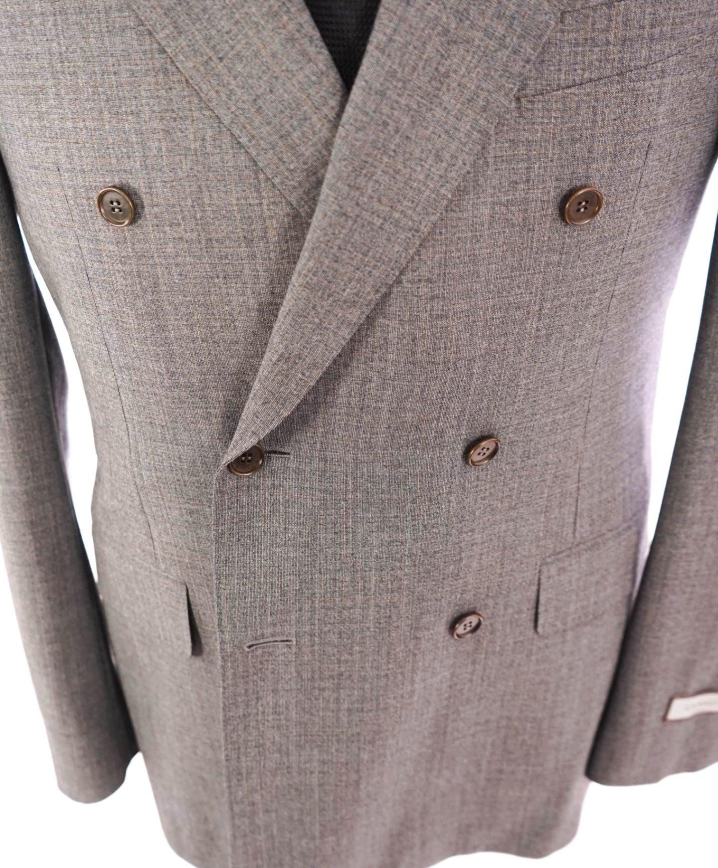 $2,195 CANALI - Wool "impeccabile" Gray Double Breasted Blazer - 38R