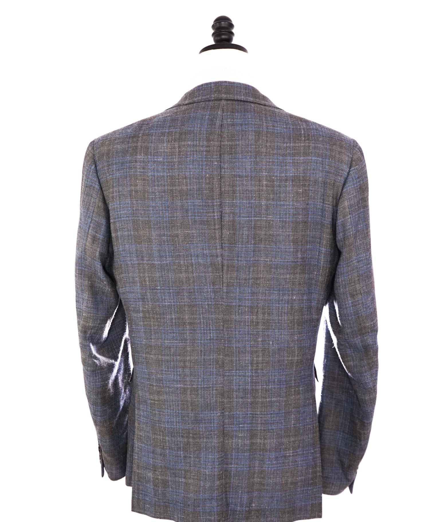 $995 ZEGNA For BARNEYS NY - Wool/Silk/Linen Gray Blue Blazer - 42L