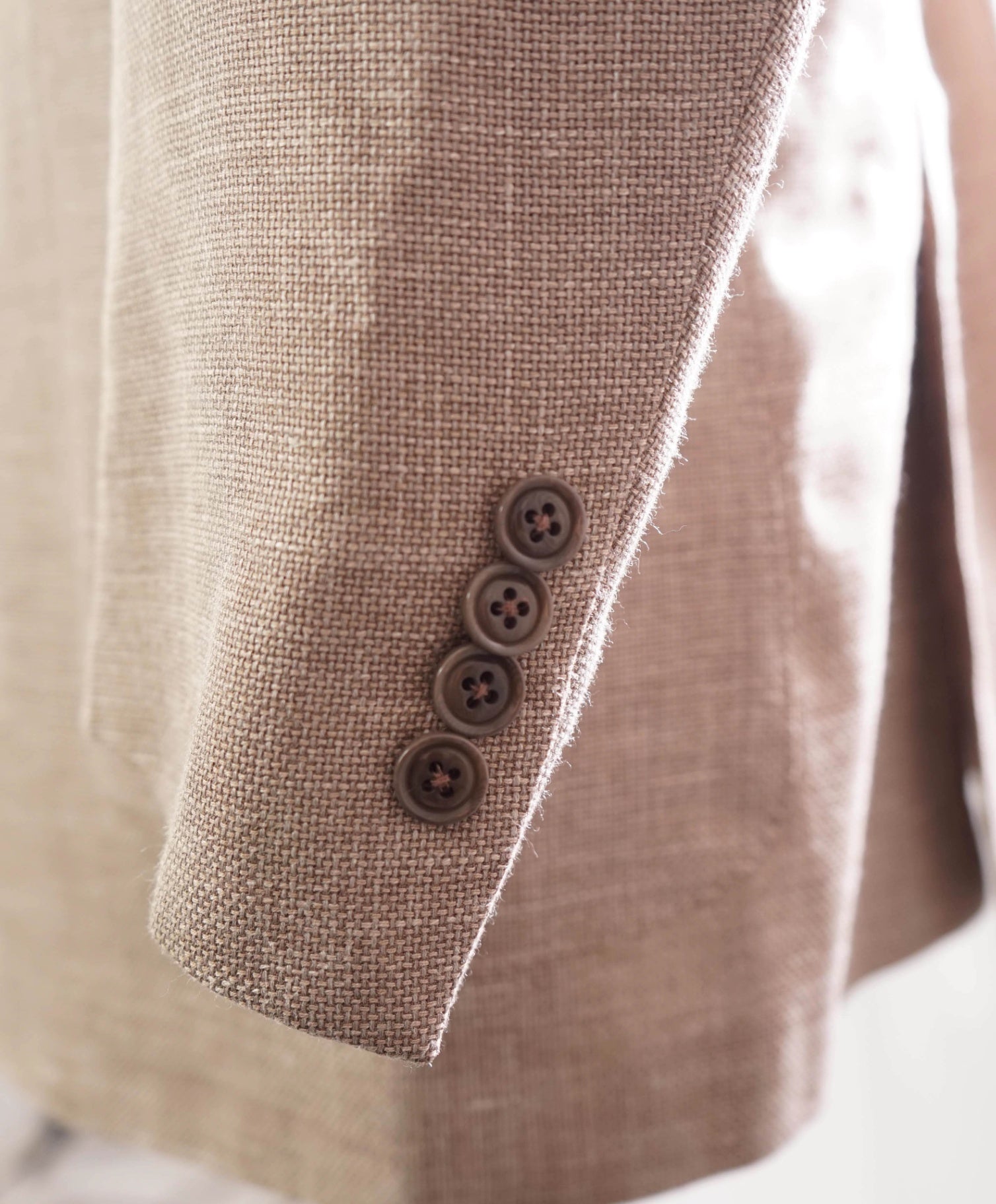 $2,695 ZEGNA - Wool/Silk/Linen "CROSSOVER" Tan 2/3-Roll Blazer - 50R