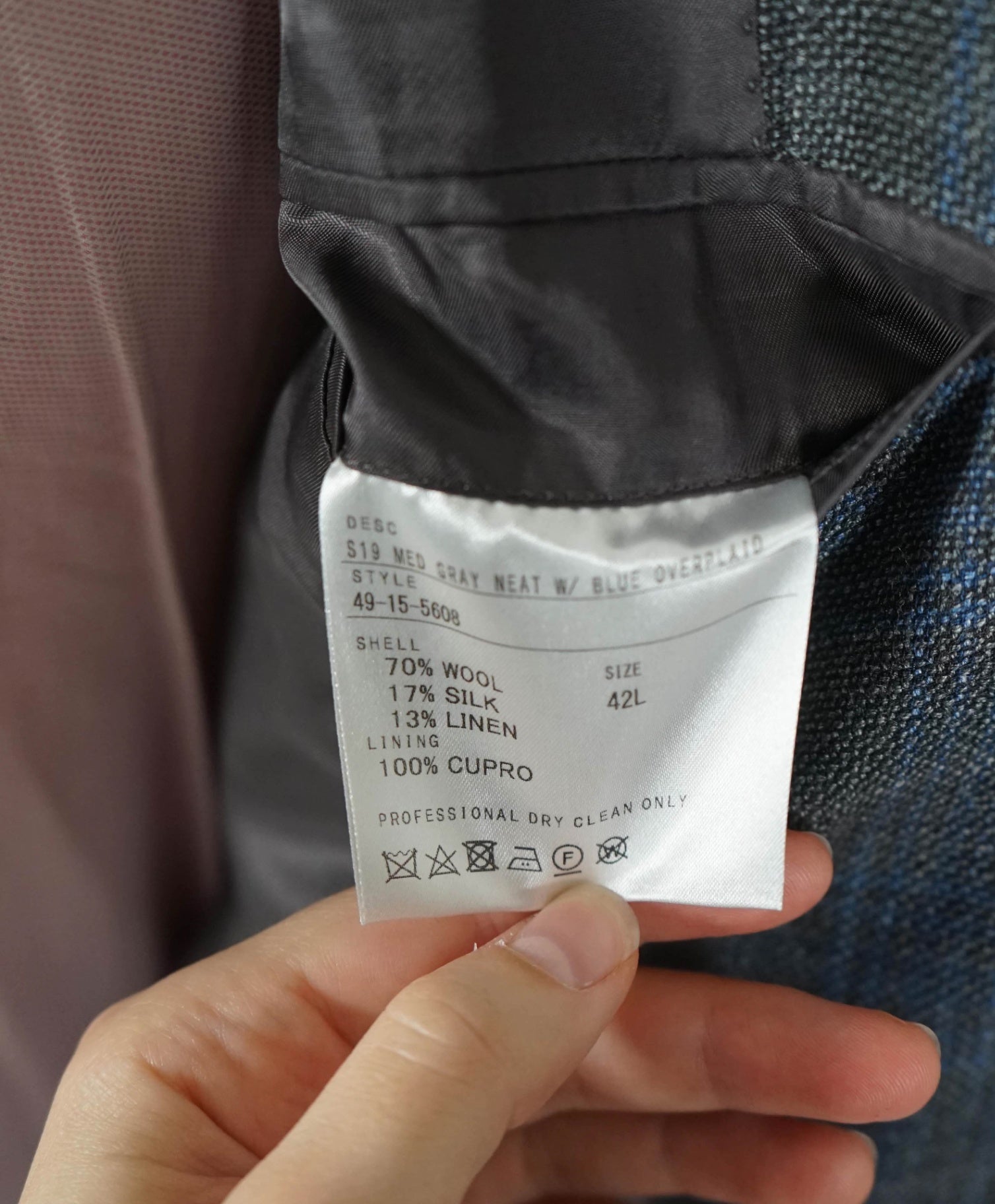 $995 ZEGNA For BARNEYS NY - Wool/Silk/Linen Gray Blue Blazer - 42L