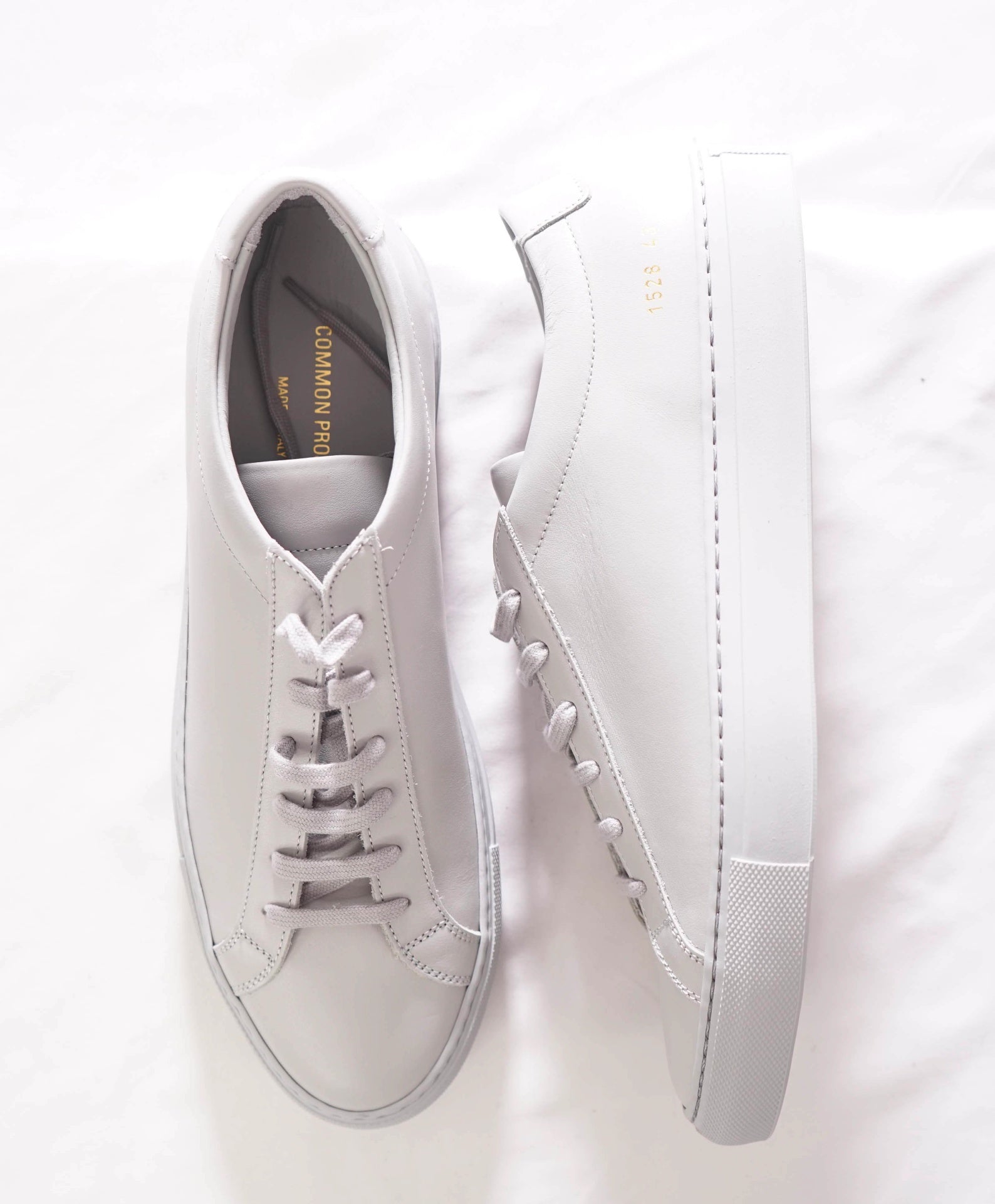 $335 COMMON PROJECTS - "Achilles" Leather Gray Sneakers - US 10 (43EU)