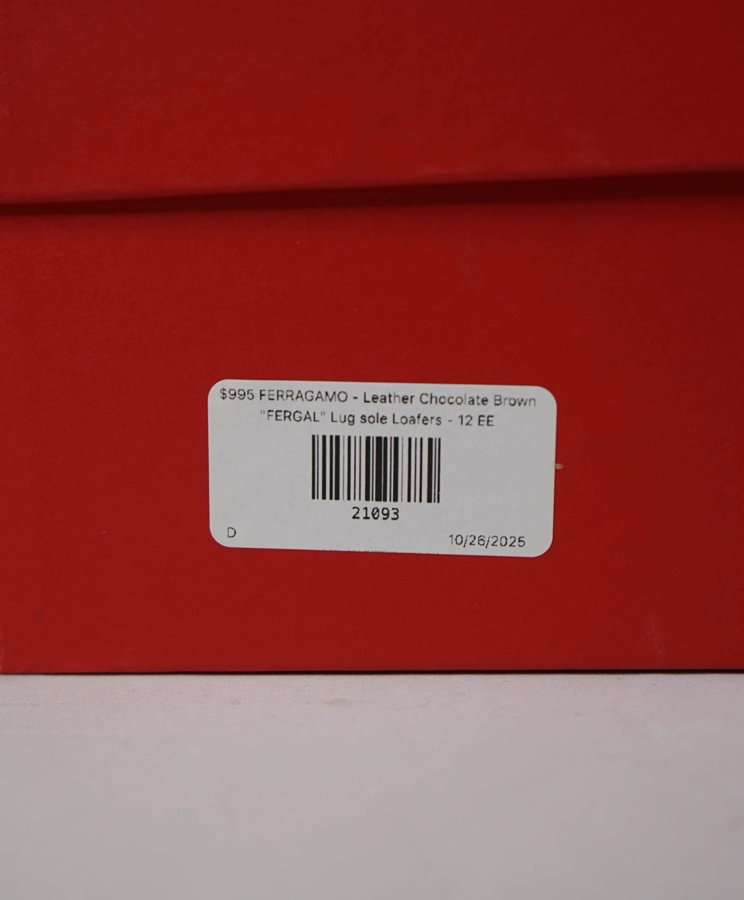 $995 FERRAGAMO - Chocolate Brown "FERGAL" Lug Sole Loafers - 12 EE