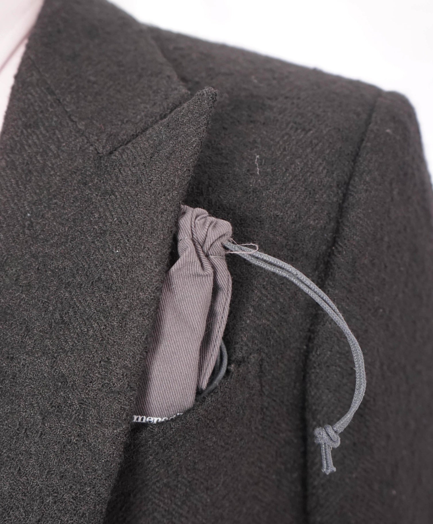 $3,895 ZEGNA - "Venezia" ALPACA Textured Black 1-Btn Blazer - 38R