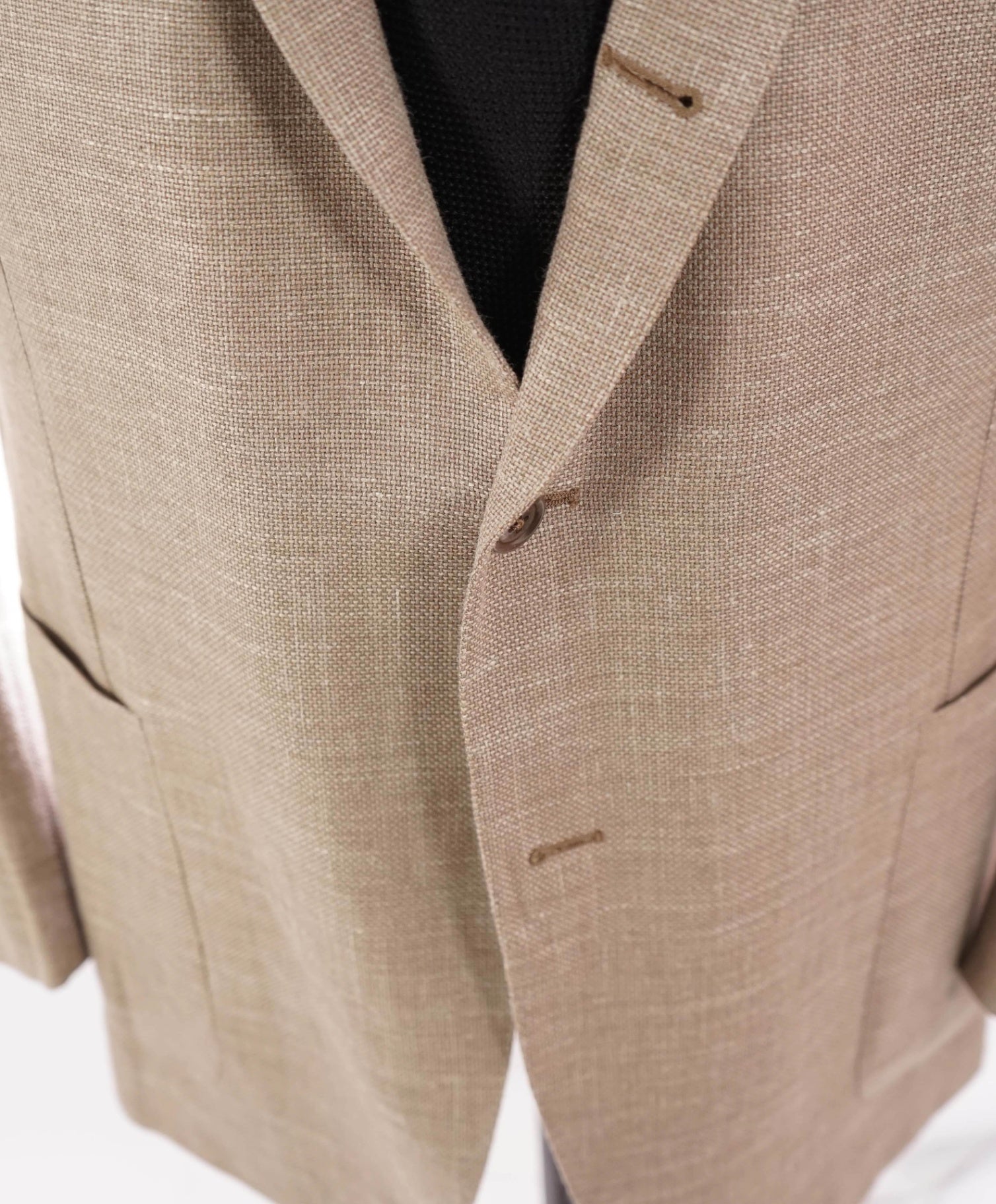 $2,695 ZEGNA - Wool/Silk/Linen "CROSSOVER" Tan 2/3-Roll Blazer - 50R