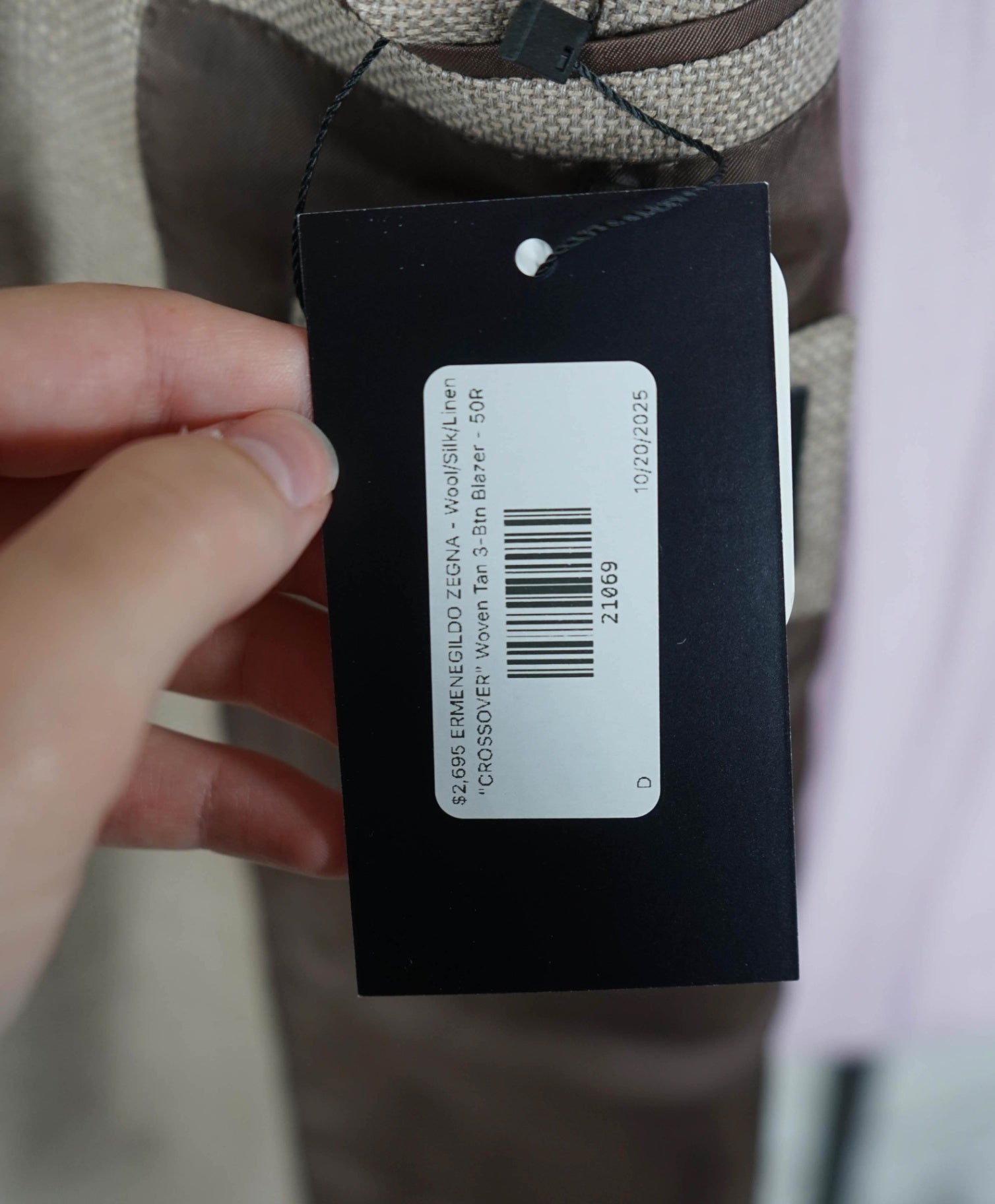 $2,695 ZEGNA - Wool/Silk/Linen "CROSSOVER" Tan 2/3-Roll Blazer - 50R