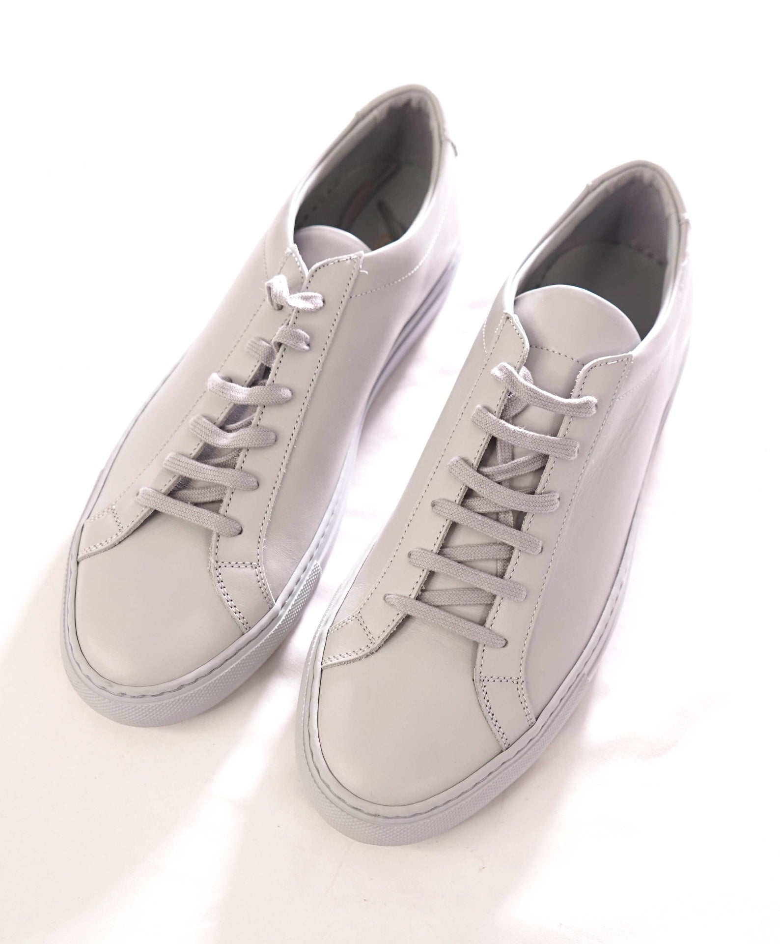 $335 COMMON PROJECTS - "Achilles" Leather Gray Sneakers - US 10 (43EU)