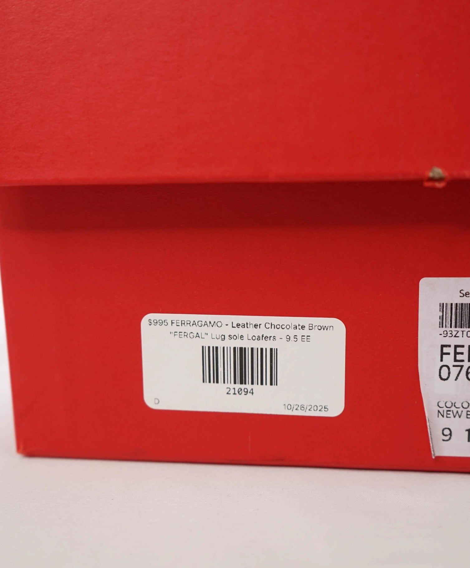 $995 FERRAGAMO - Chocolate Brown "FERGAL" Lug Sole Loafers - 9.5 EE