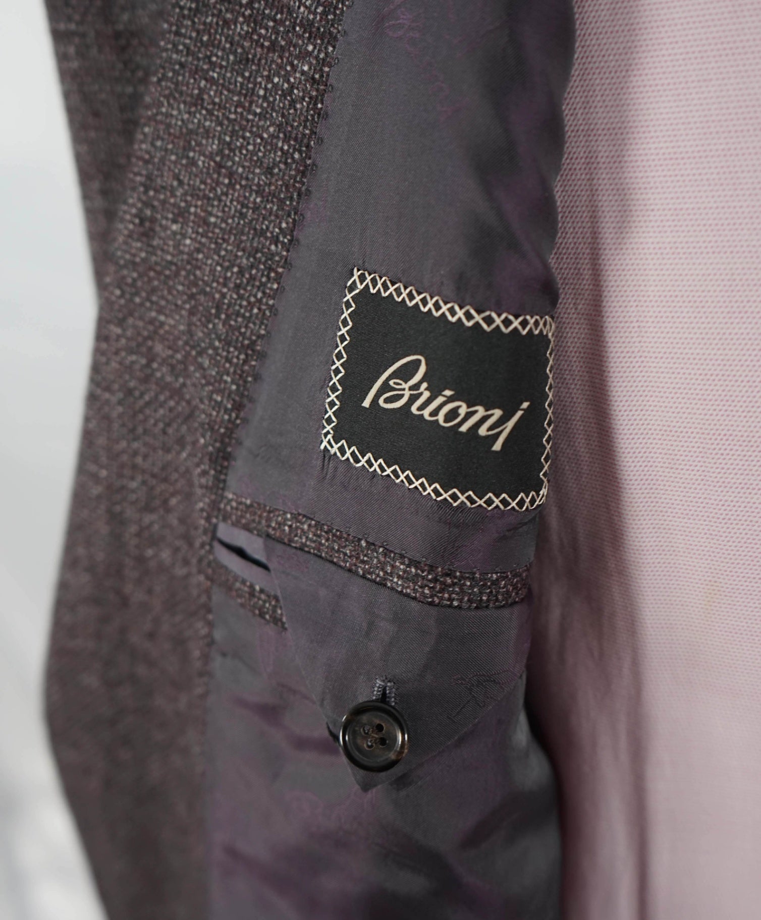 $5,715 BRIONI - Wool/Cashmere/Silk Burgundy Purple Blazer - 48L