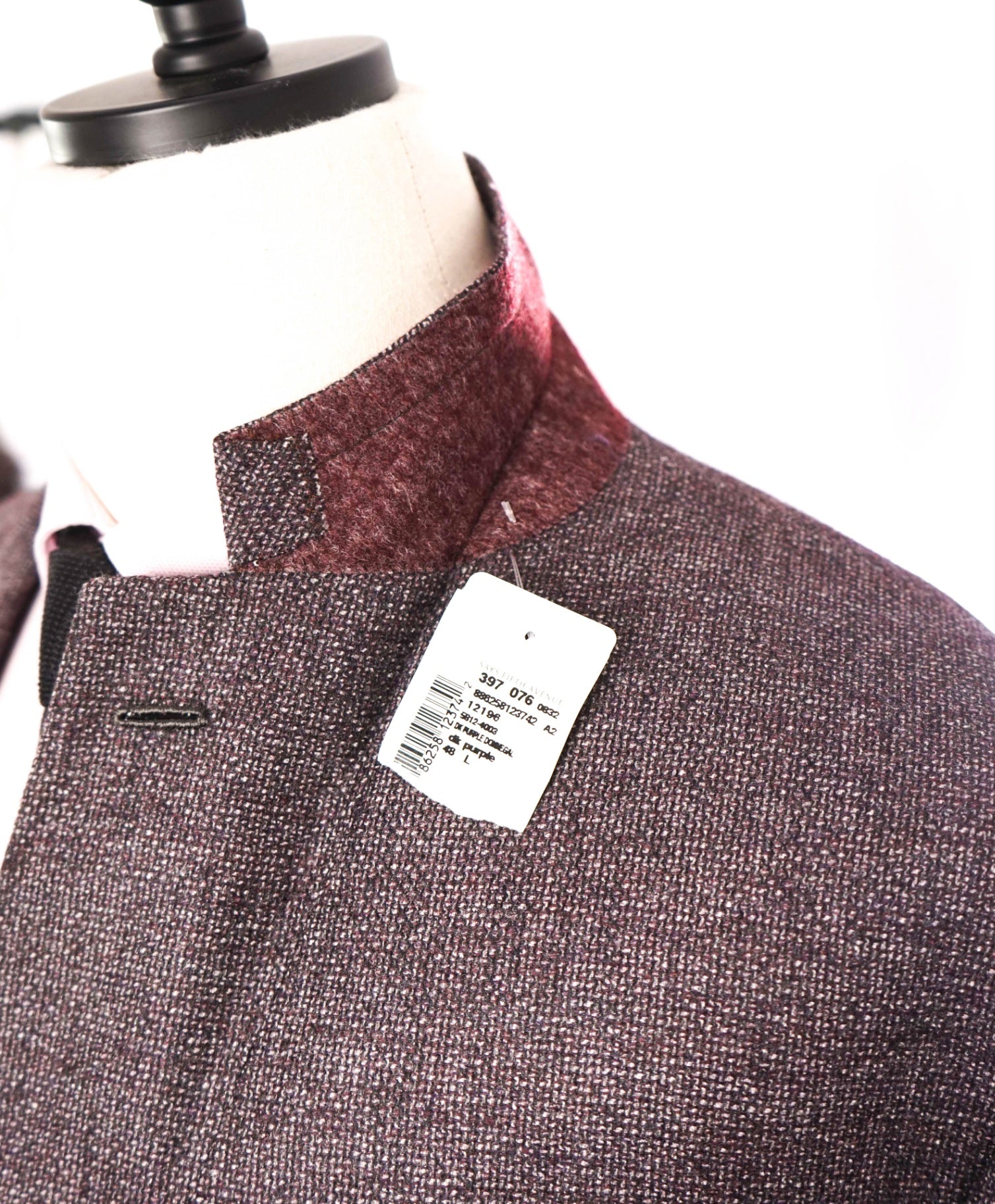 $5,715 BRIONI - Wool/Cashmere/Silk Burgundy Purple Blazer - 48L