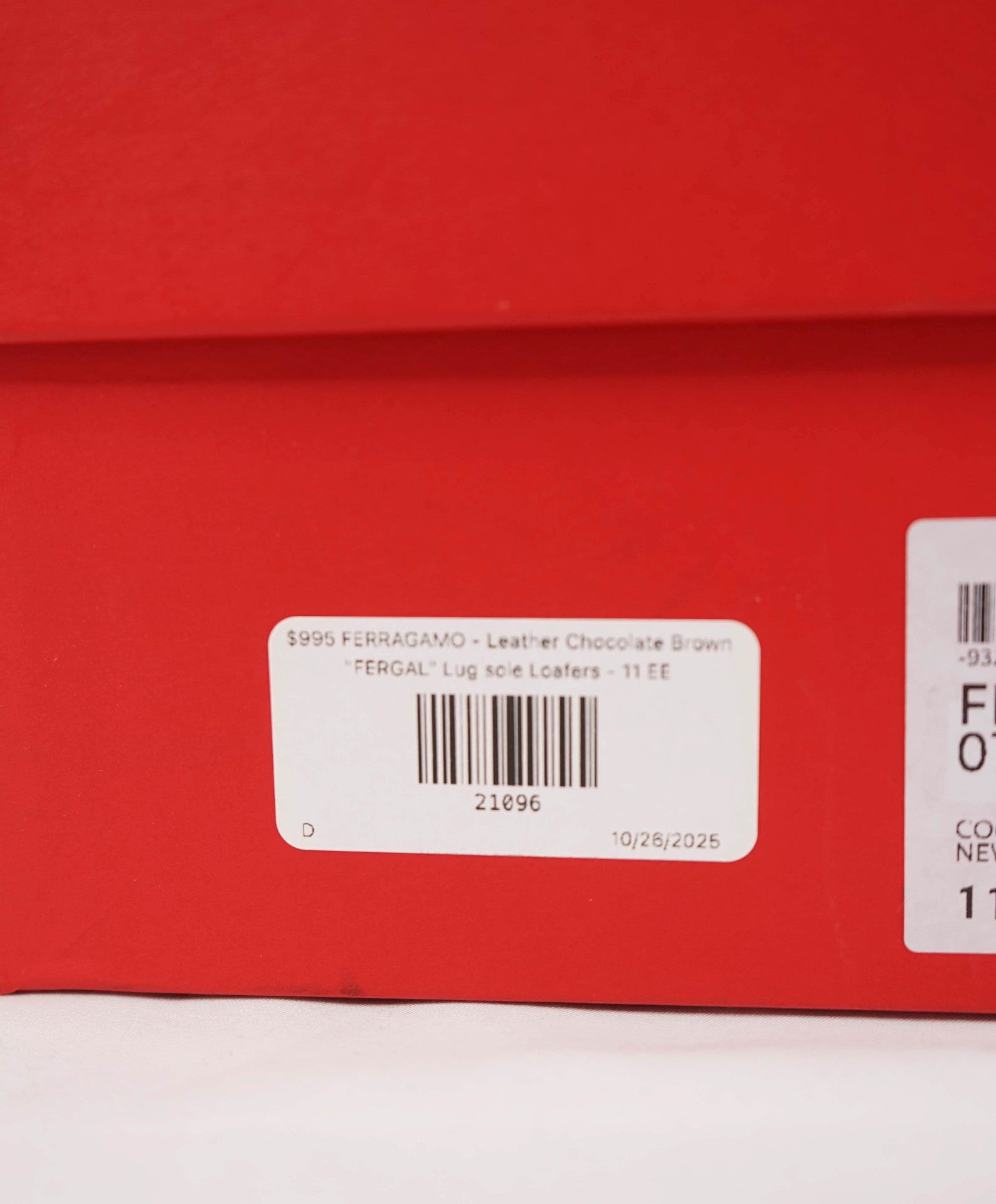 $995 FERRAGAMO - Chocolate Brown "FERGAL" Lug Sole Loafers - 11 EE