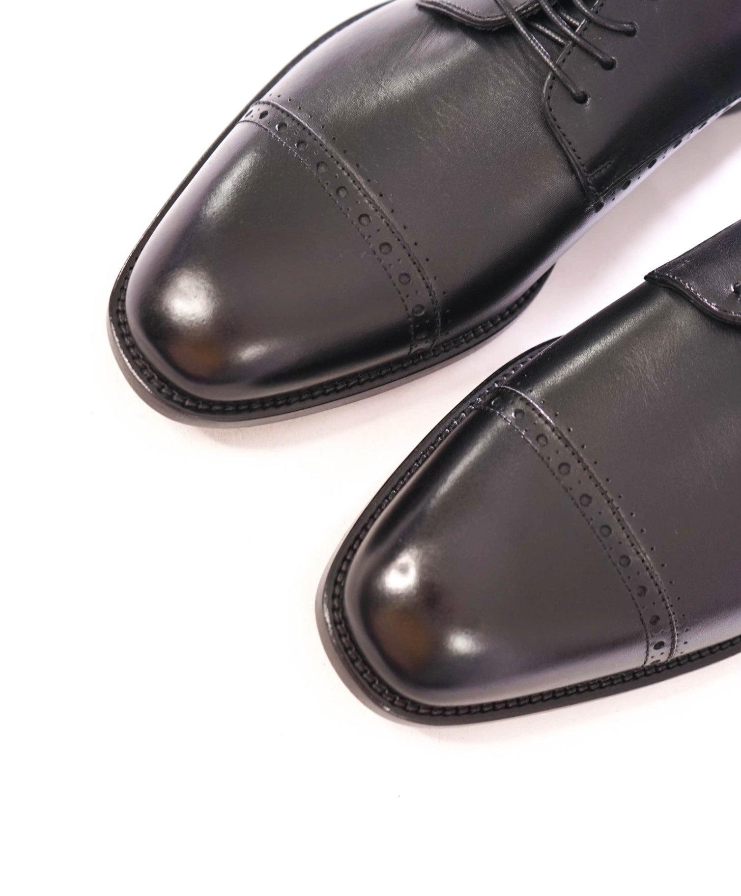 $950 ERMENEGILDO ZEGNA - Leather Black derby - US 8 (7UK)