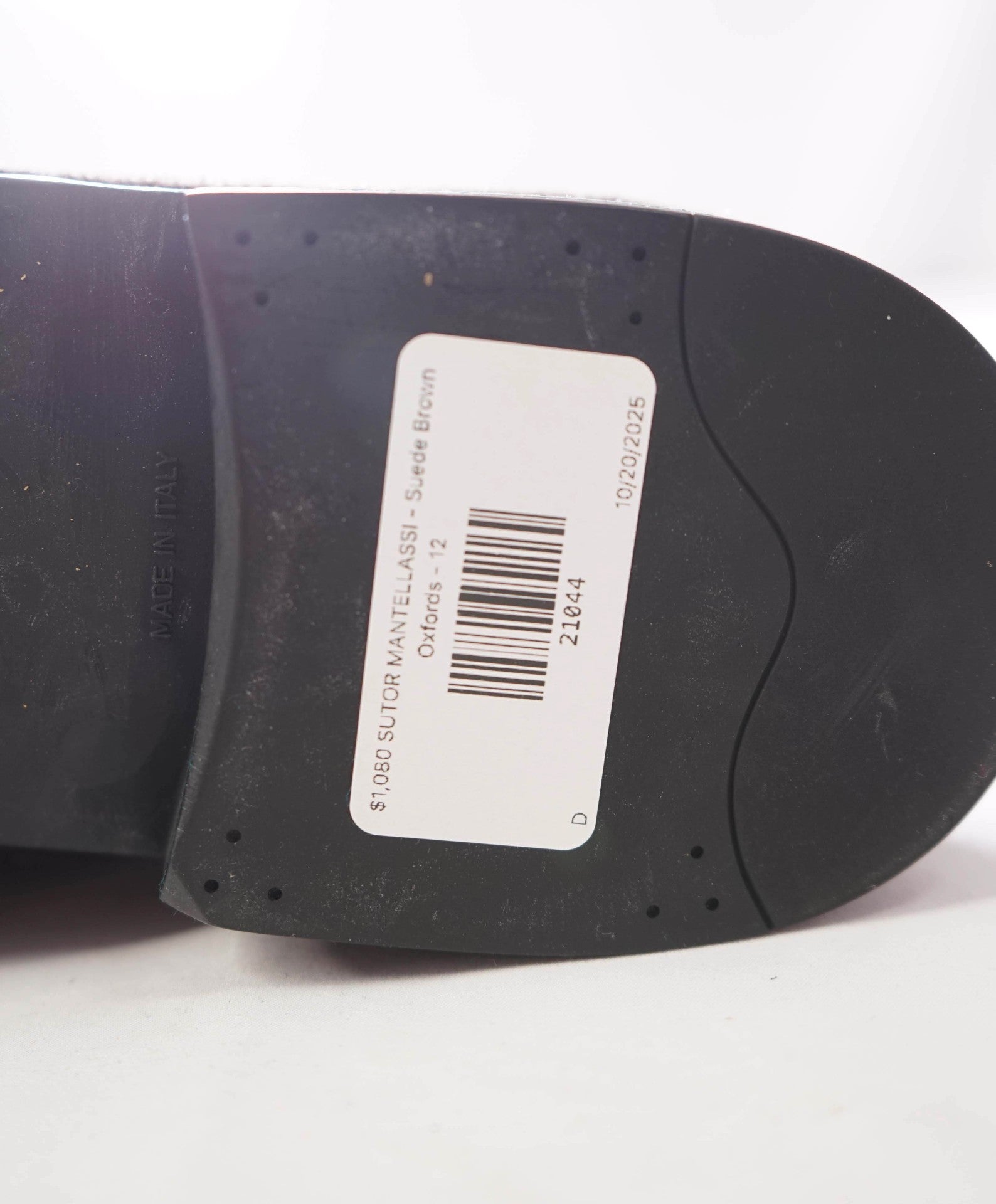 $1,080 SUTOR MANTELLASSI - Suede Brown Oxfords - 12 US