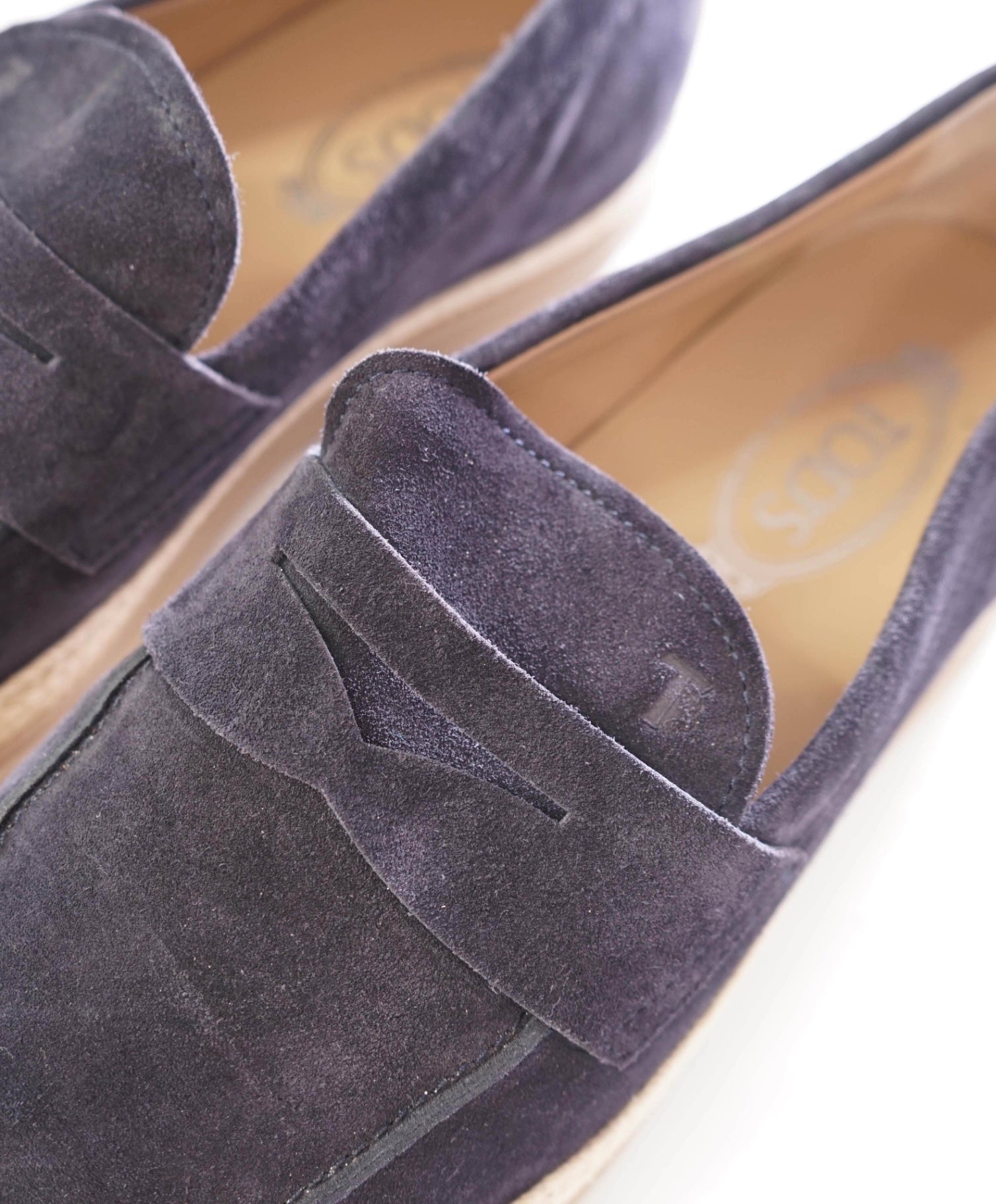 $1,045 TOD'S - Suede Navy Espadrille Loafers - US 10.5 (9.5UK)