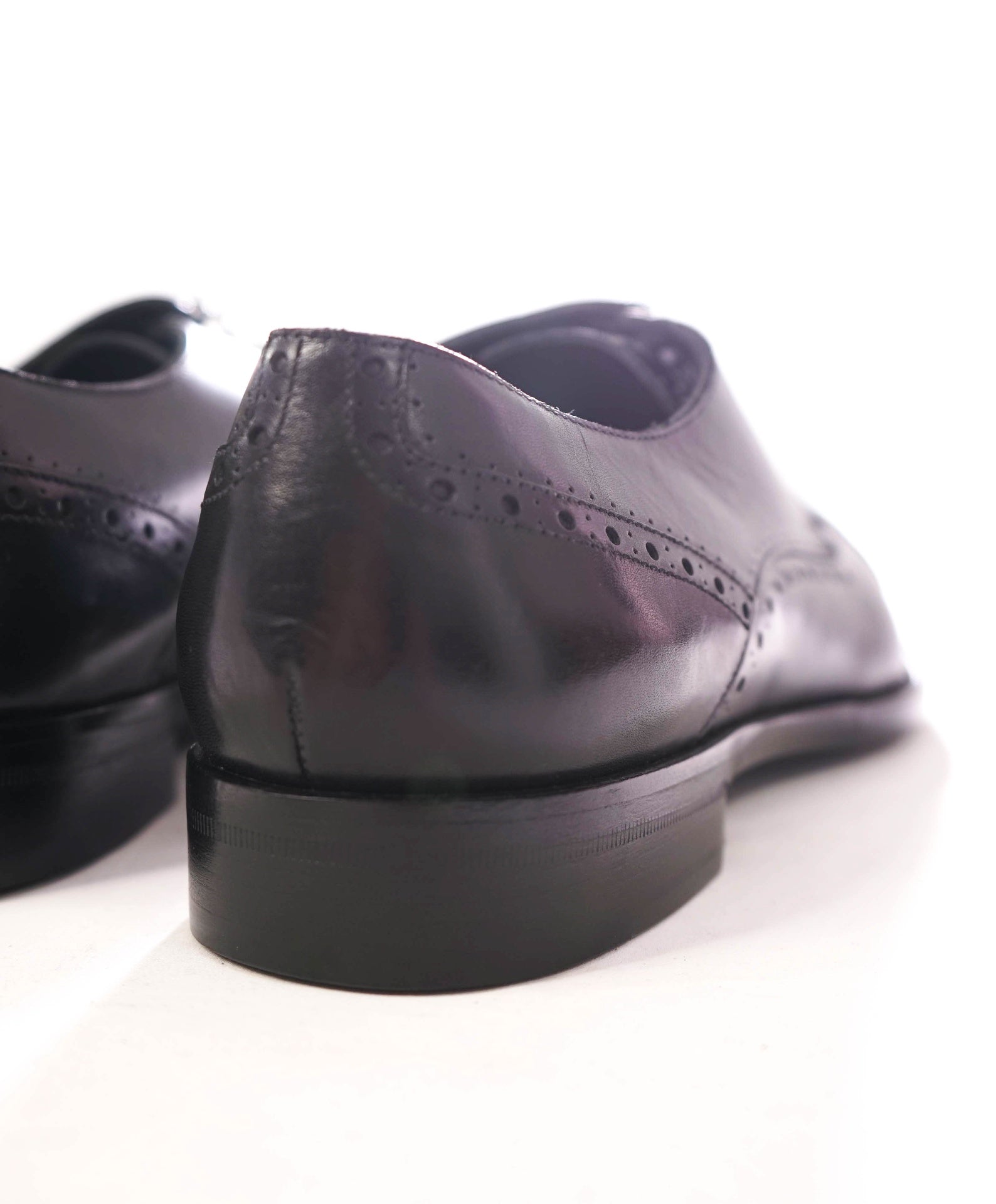 $950 ERMENEGILDO ZEGNA - Leather Black derby - US 8 (7UK)