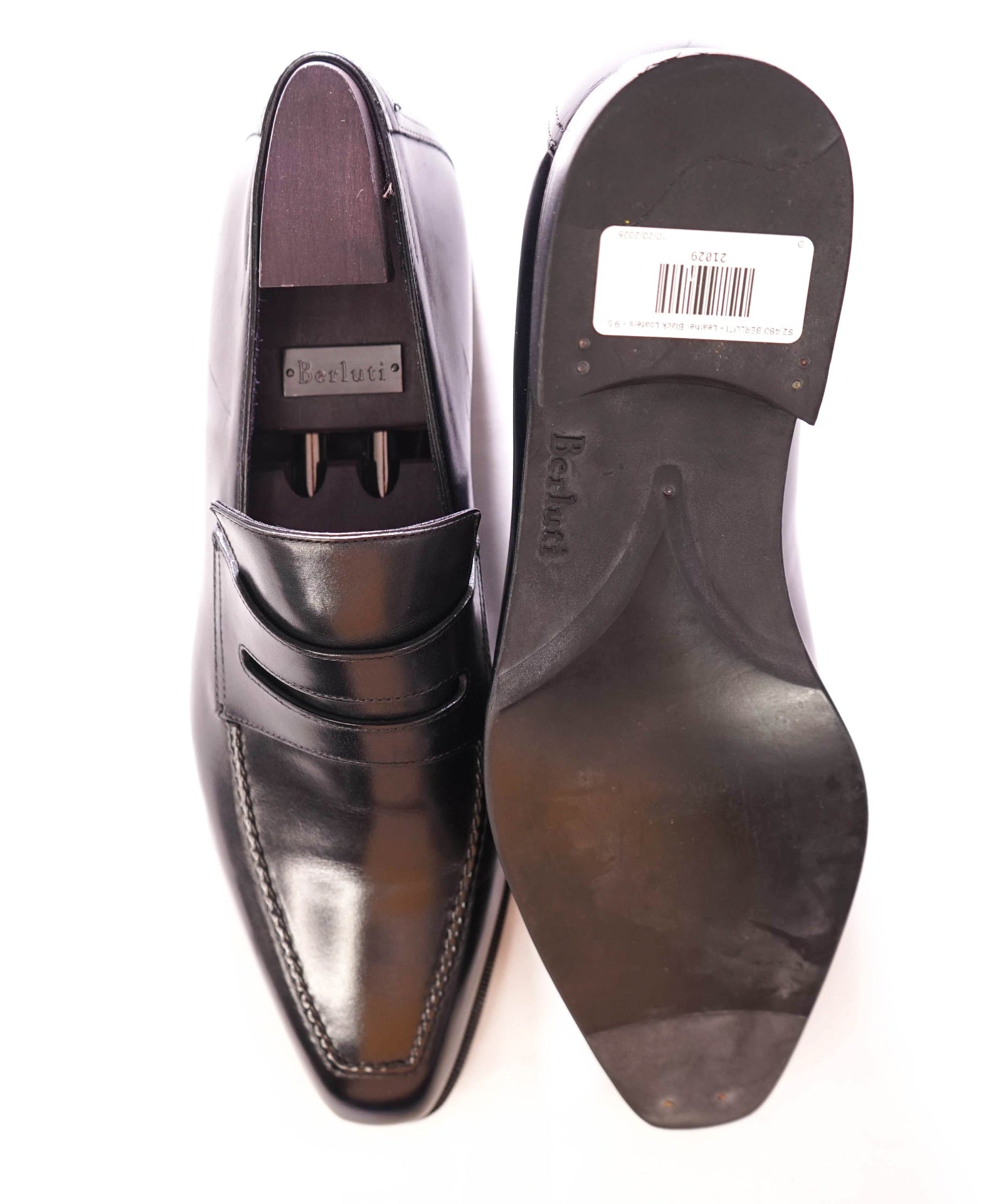 $2,480 BERLUTI - "ANDY" Leather Black Penny Loafers - 10.5US (9.5UK)