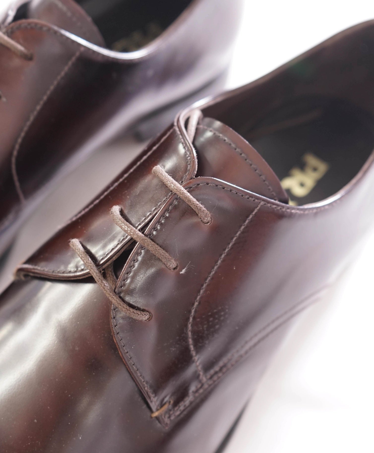 $980 PRADA - "SPAZOLATTO" Leather Dark Brown Derby - US 10 (9UK)