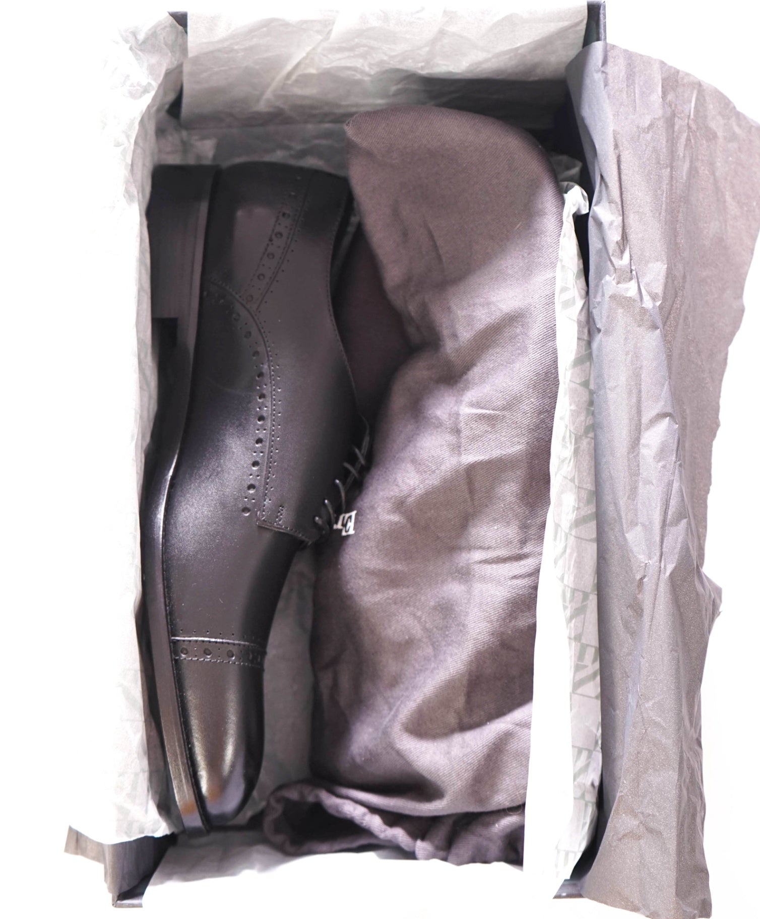 $950 ERMENEGILDO ZEGNA - Leather Black derby - US 8 (7UK)