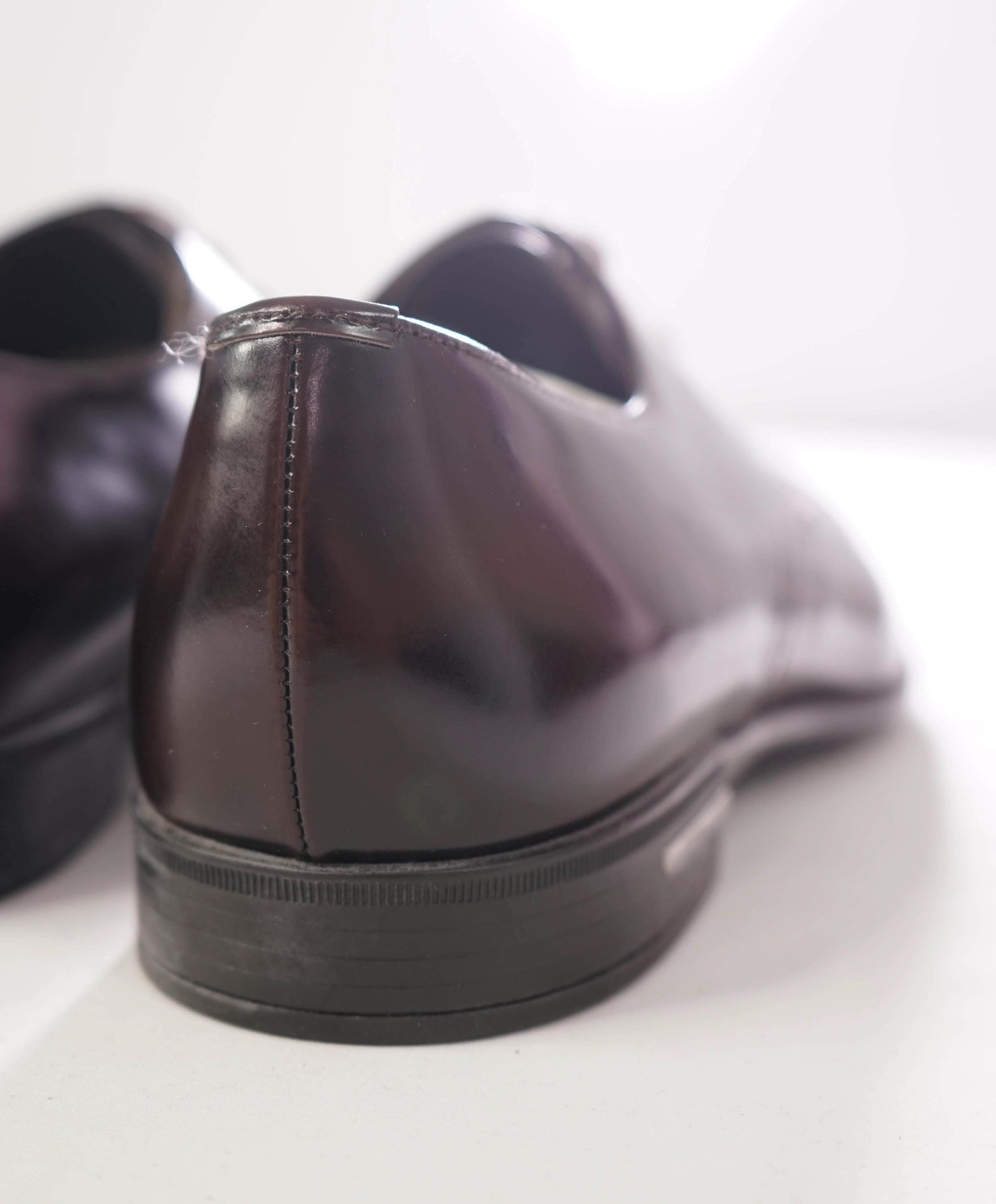 $980 PRADA - "SPAZOLATTO" Leather Dark Brown Derby - US 10 (9UK)
