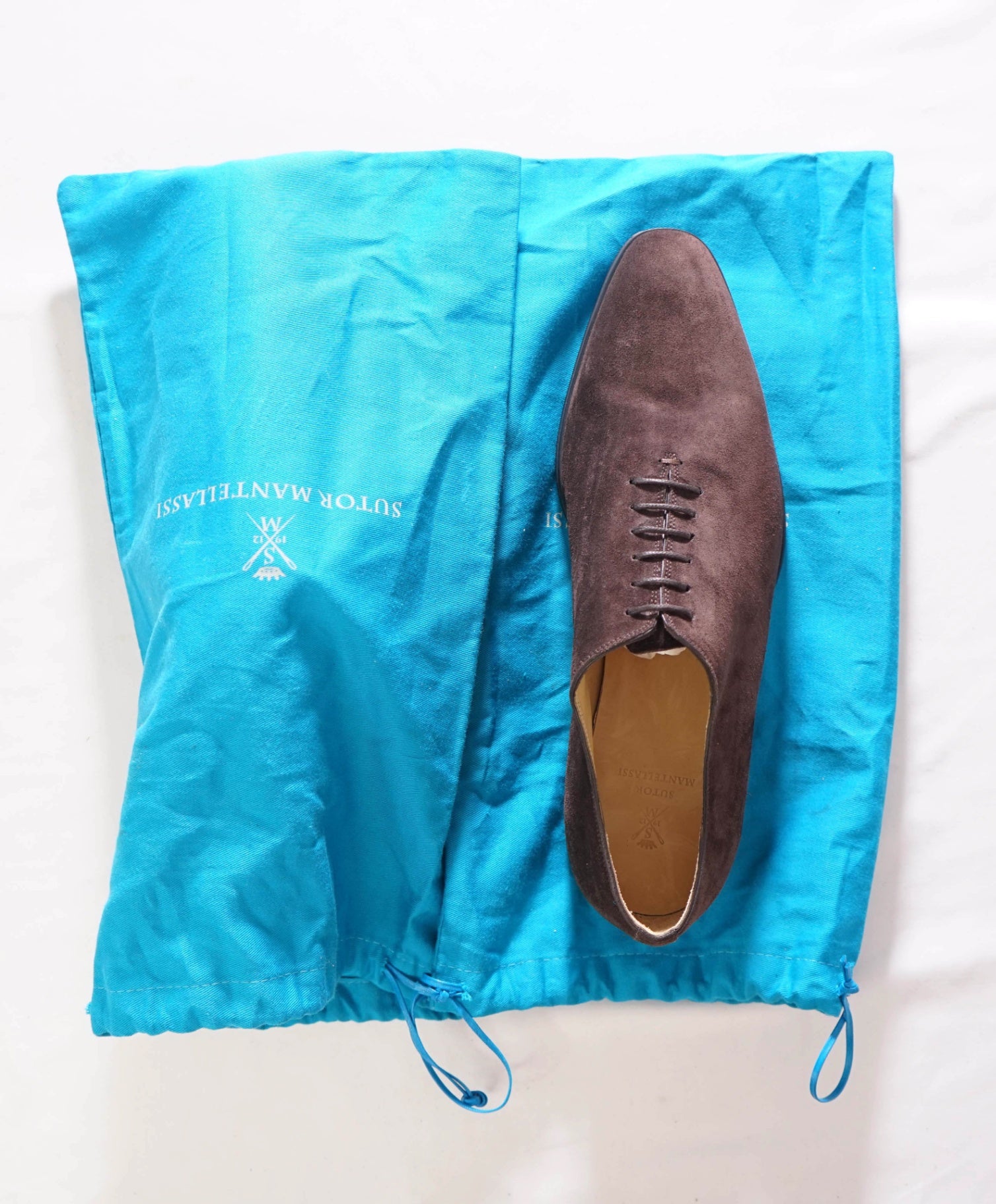 $1,080 SUTOR MANTELLASSI - Suede Brown Oxfords - 12 US
