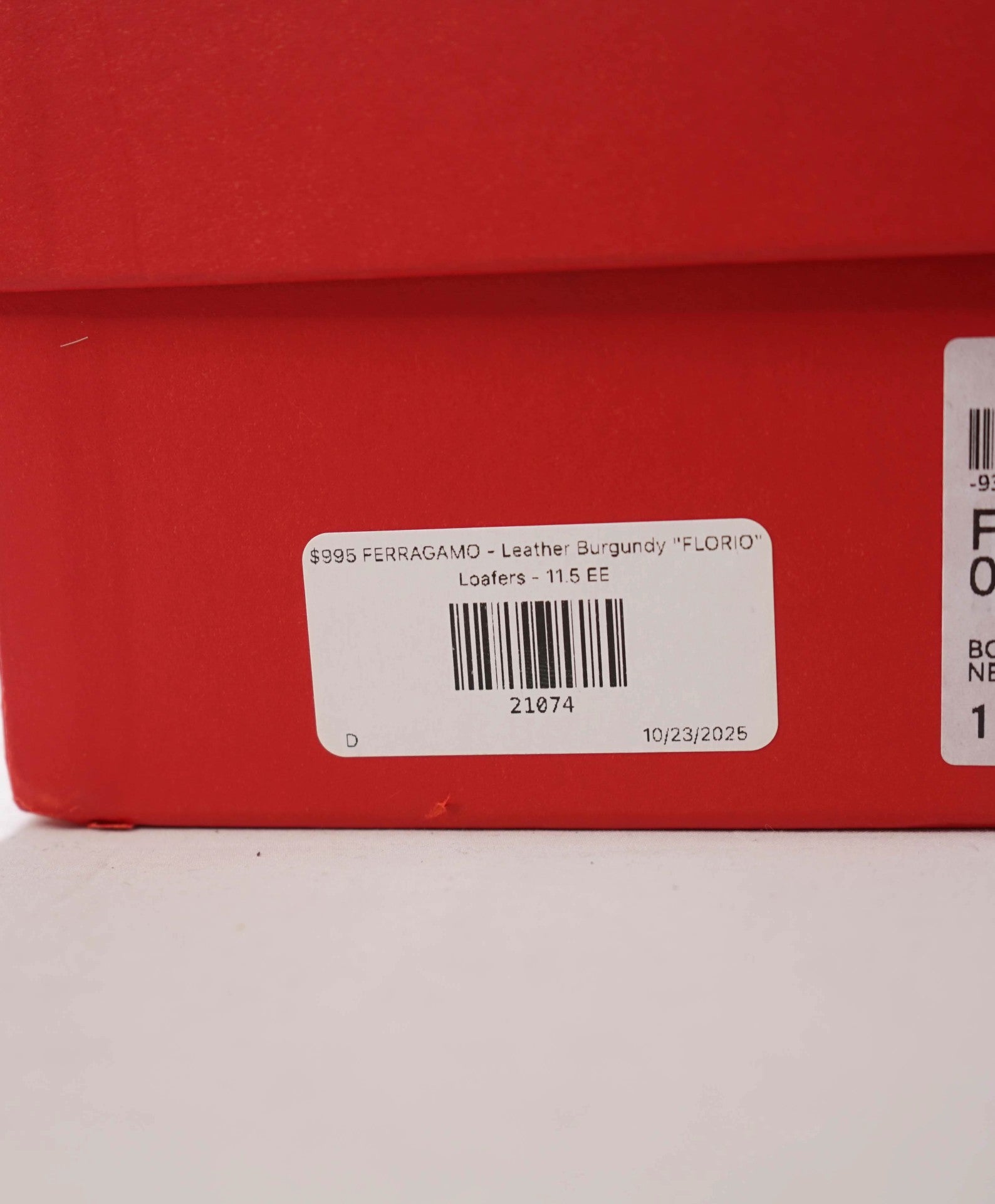$995 FERRAGAMO - Leather Burgundy "FLORIO" Loafers - 11.5 EE