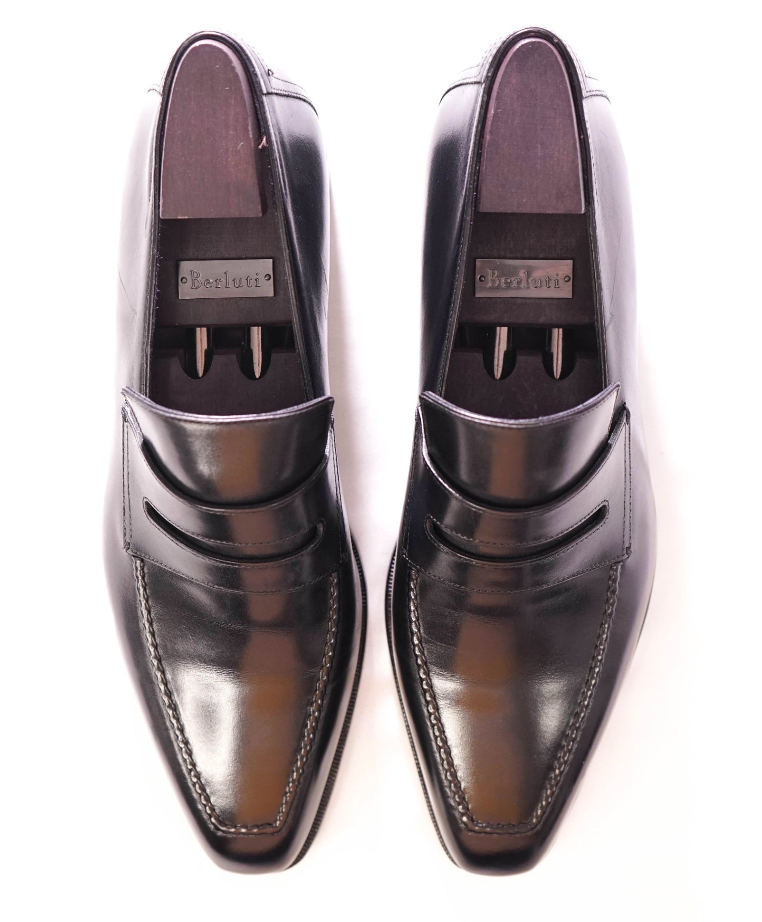 $2,480 BERLUTI - "ANDY" Leather Black Penny Loafers - 10.5US (9.5UK)