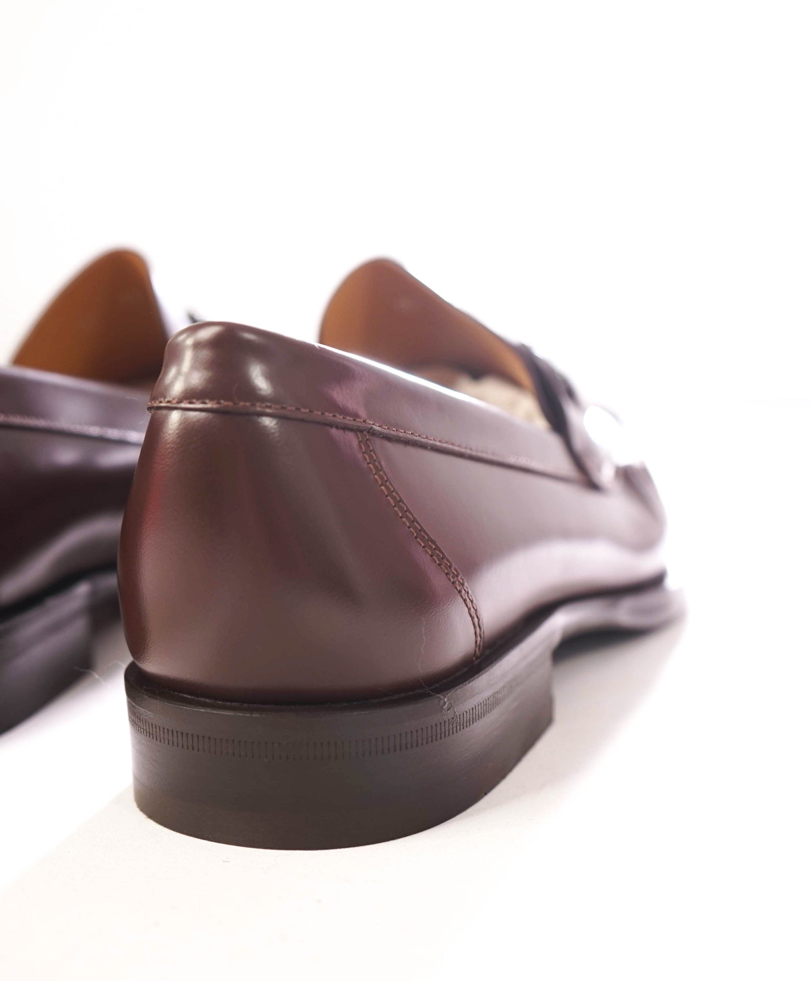 $950 FERRAGAMO - Leather Brown "FORT" Loafers - 11 E