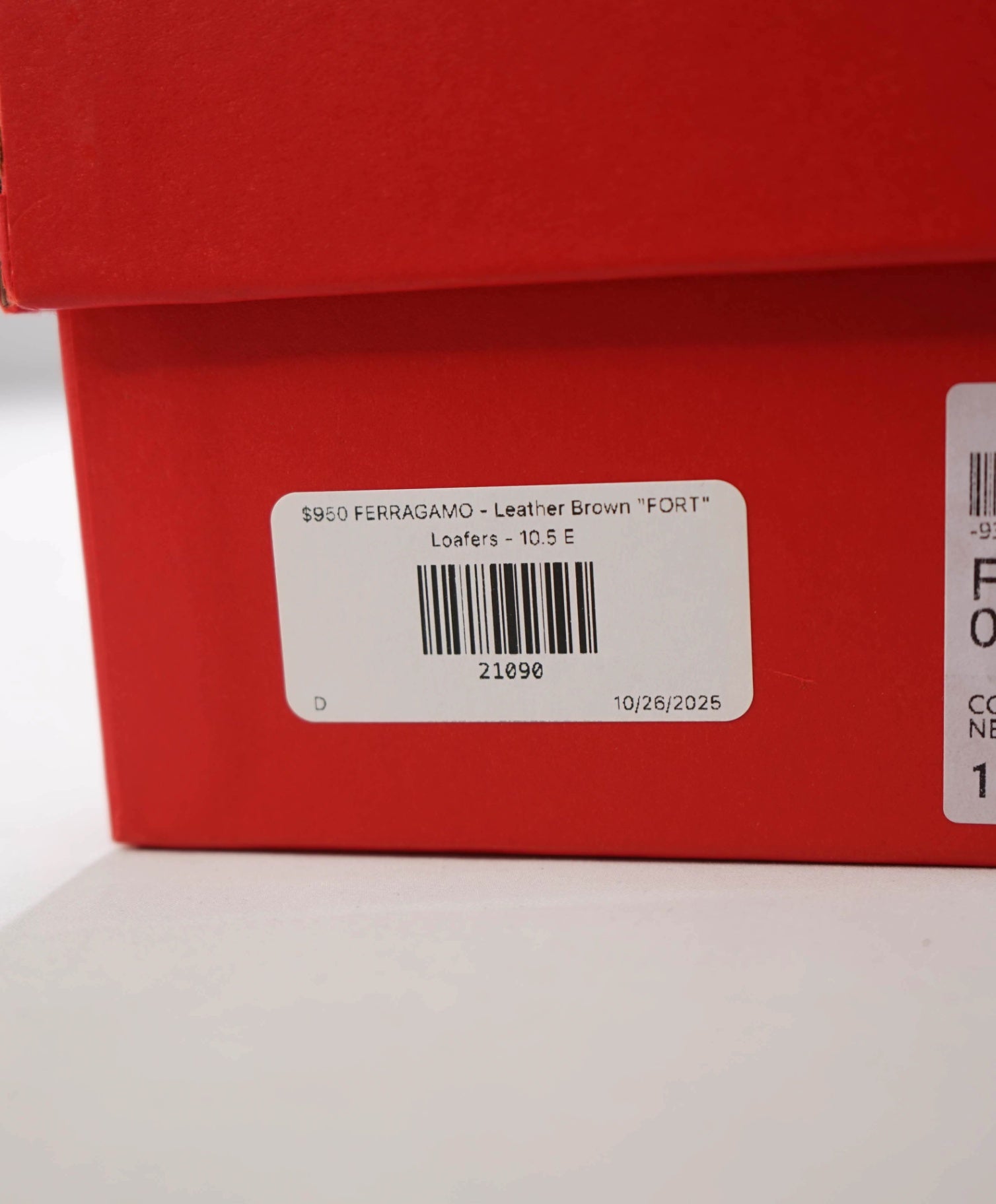 $950 FERRAGAMO - Leather Brown "FORT" Loafers - 10.5 E