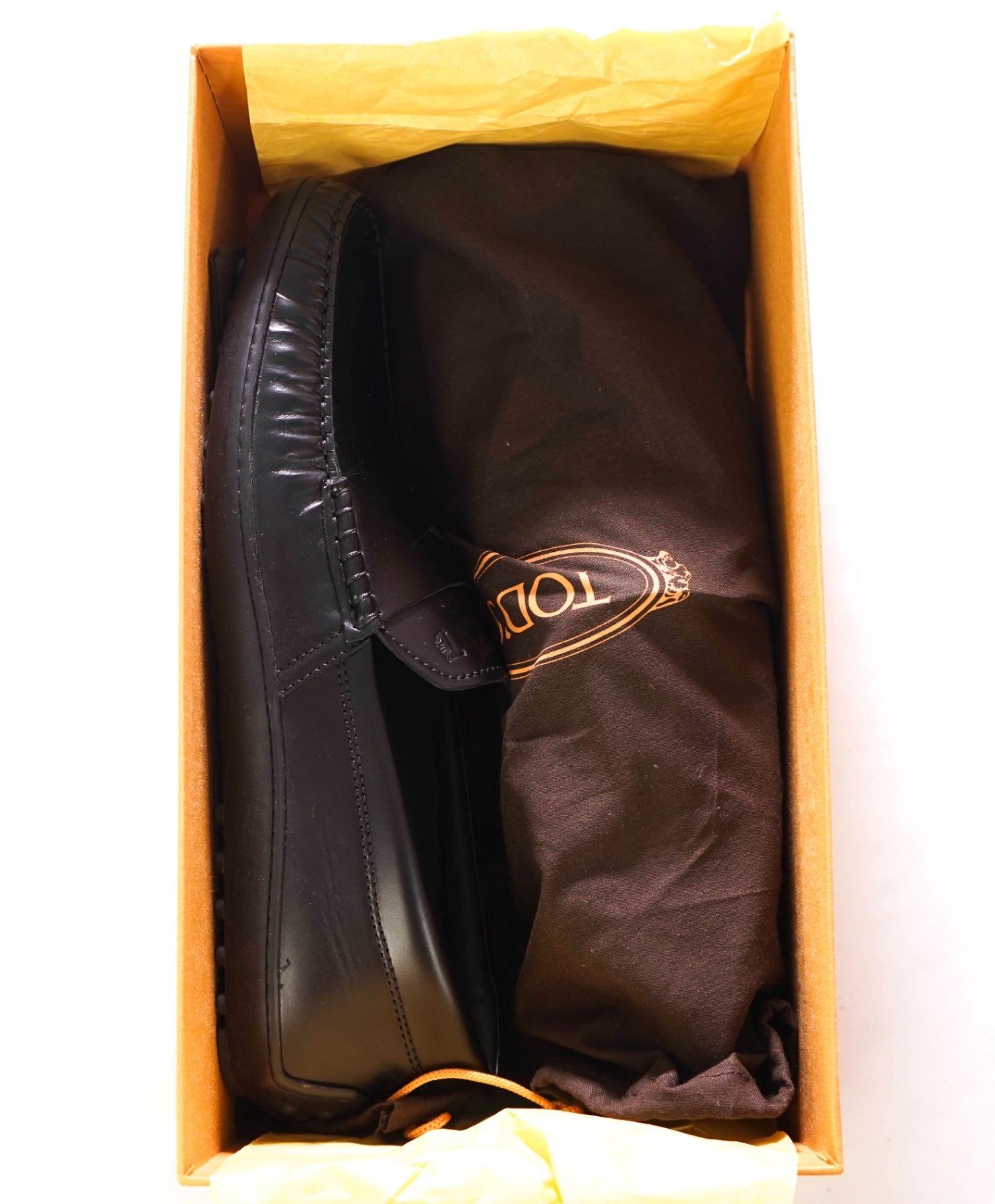 $1,045 TOD'S - Leather Black LOGO Penny Loafers - US 12 (UK11)